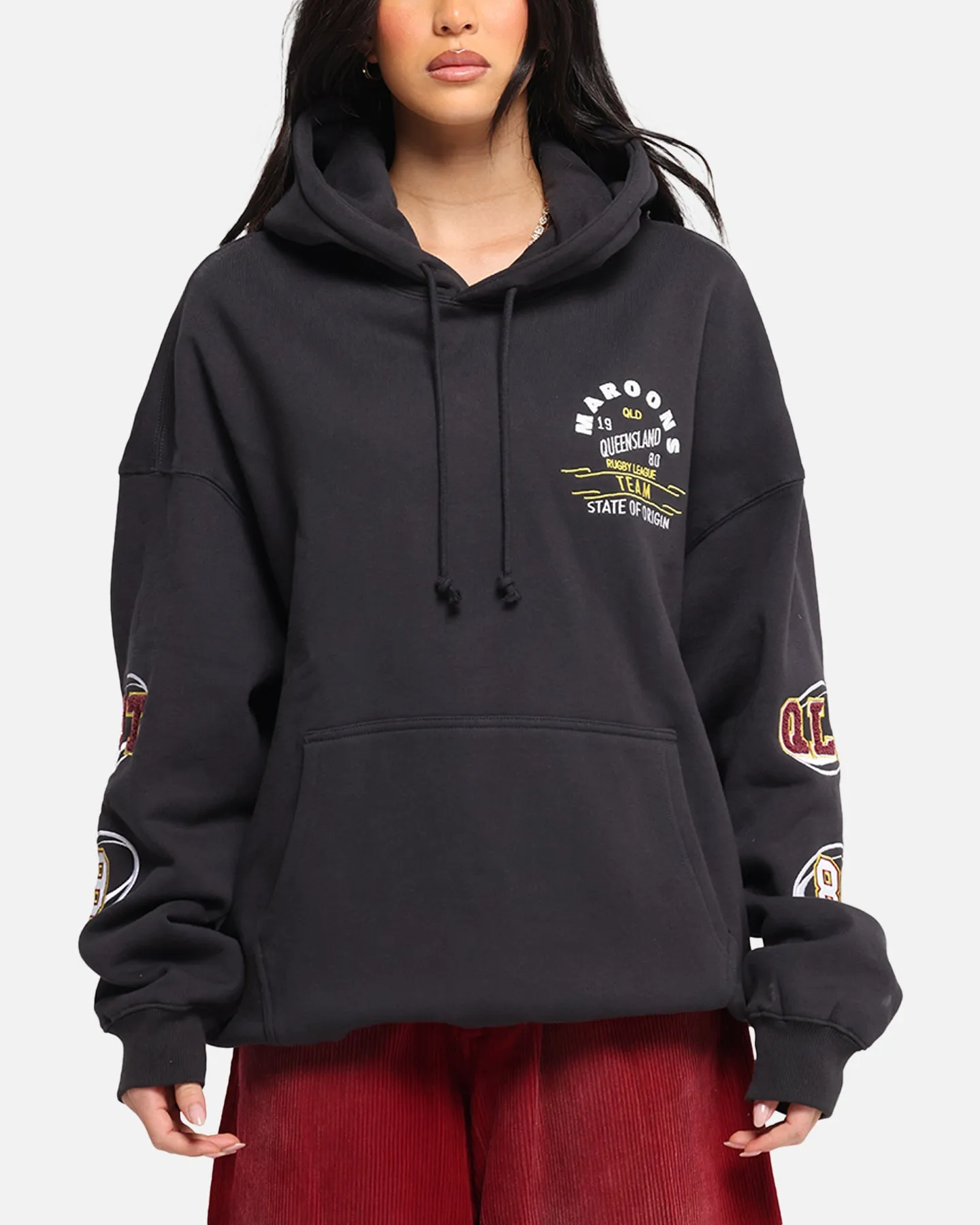 Queensland Rugby League Queensland Maroons State Of Origin Hoodie Faded Black