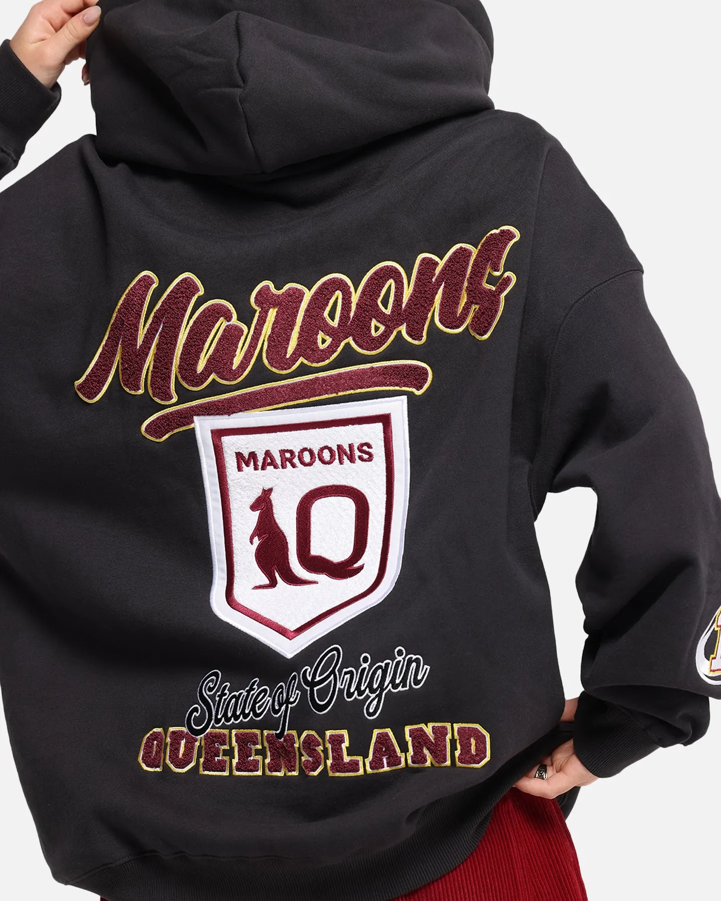 Queensland Rugby League Queensland Maroons State Of Origin Hoodie Faded Black