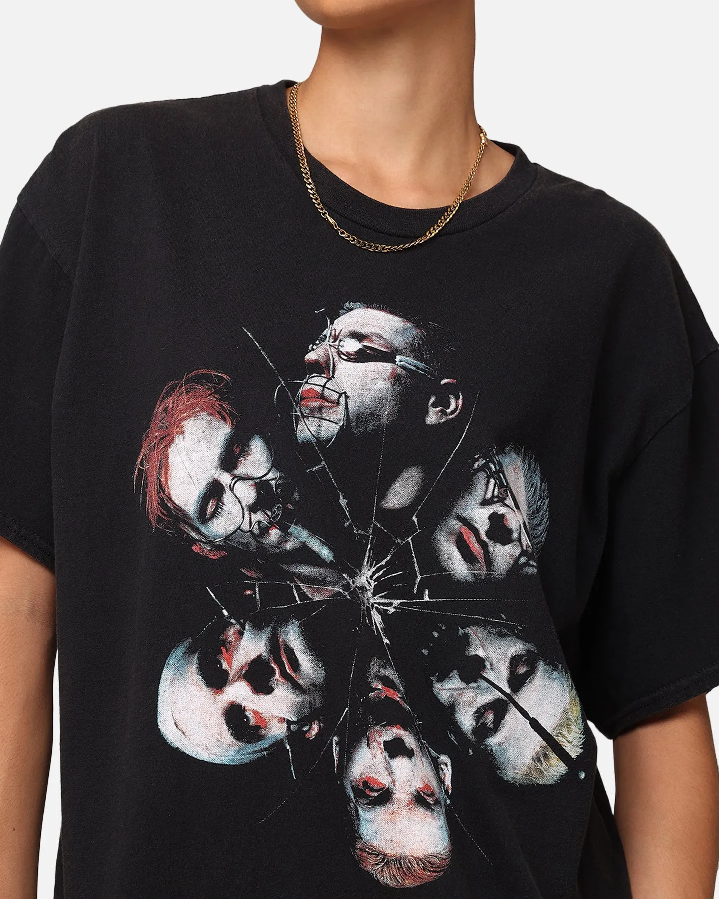 Rammstein Cracked Glass Vintage T-Shirt Black Vintage