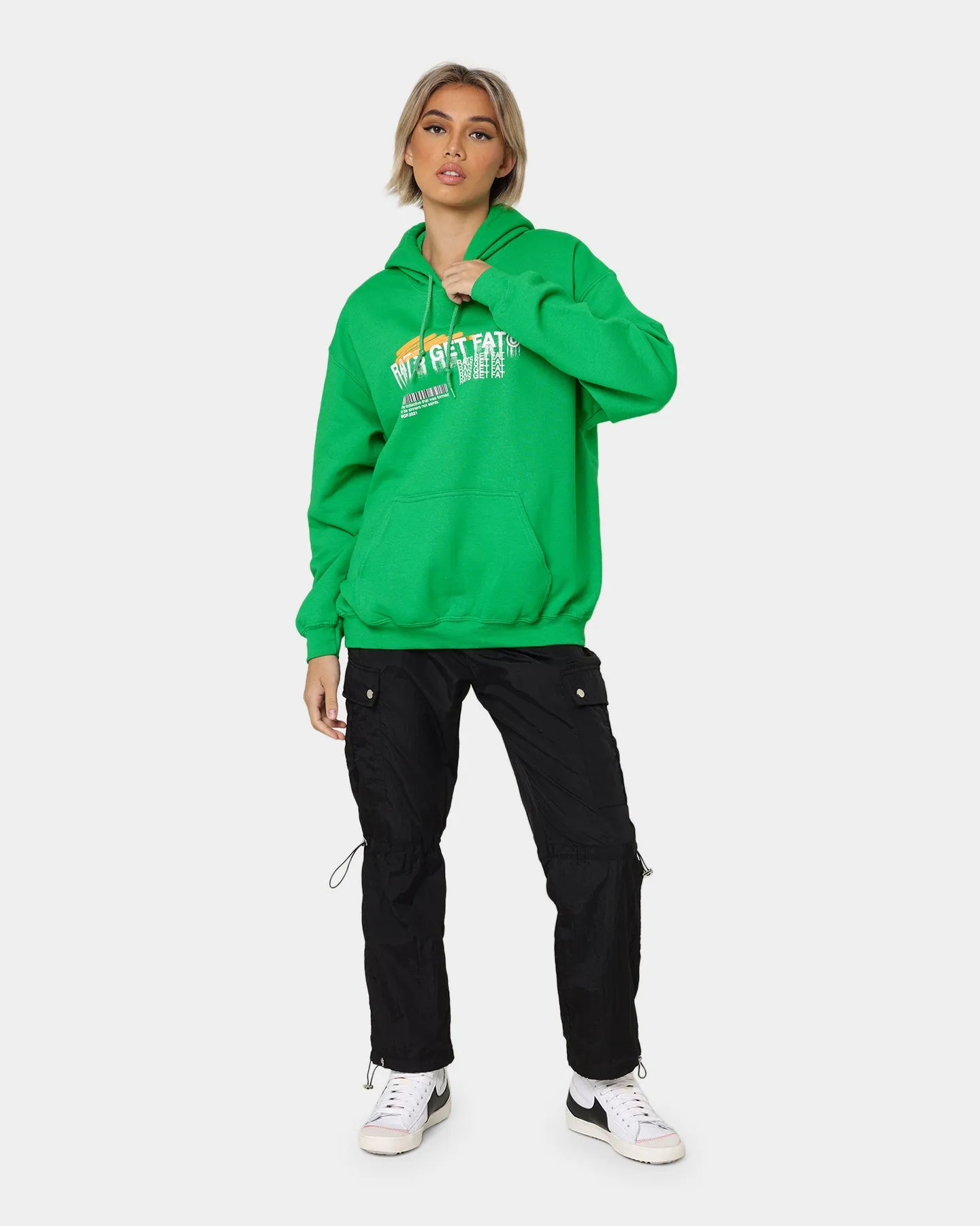 Rats Get Fat Spray Butterfly Hoodie Green