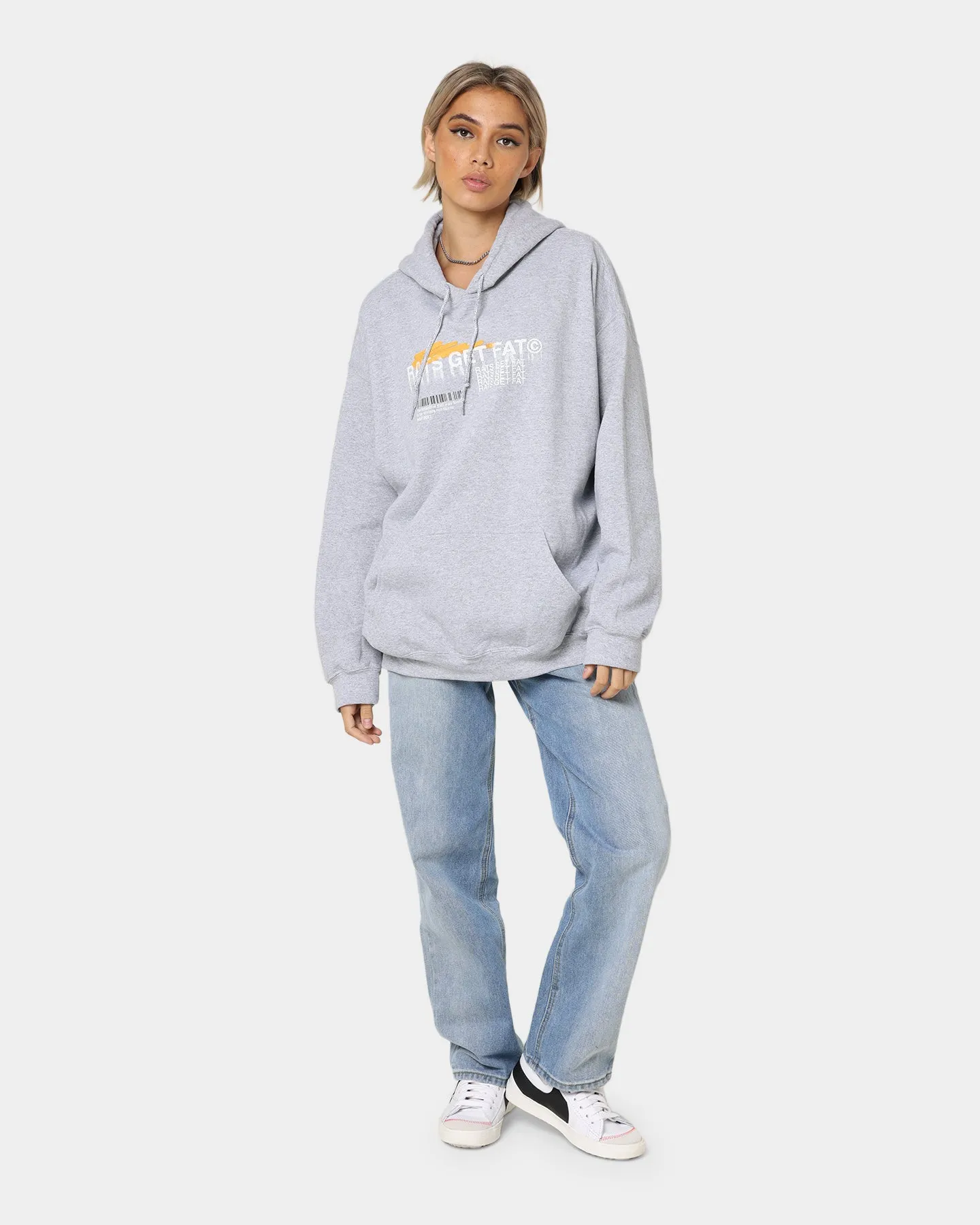 Rats Get Fat Spray Butterfly Hoodie Grey
