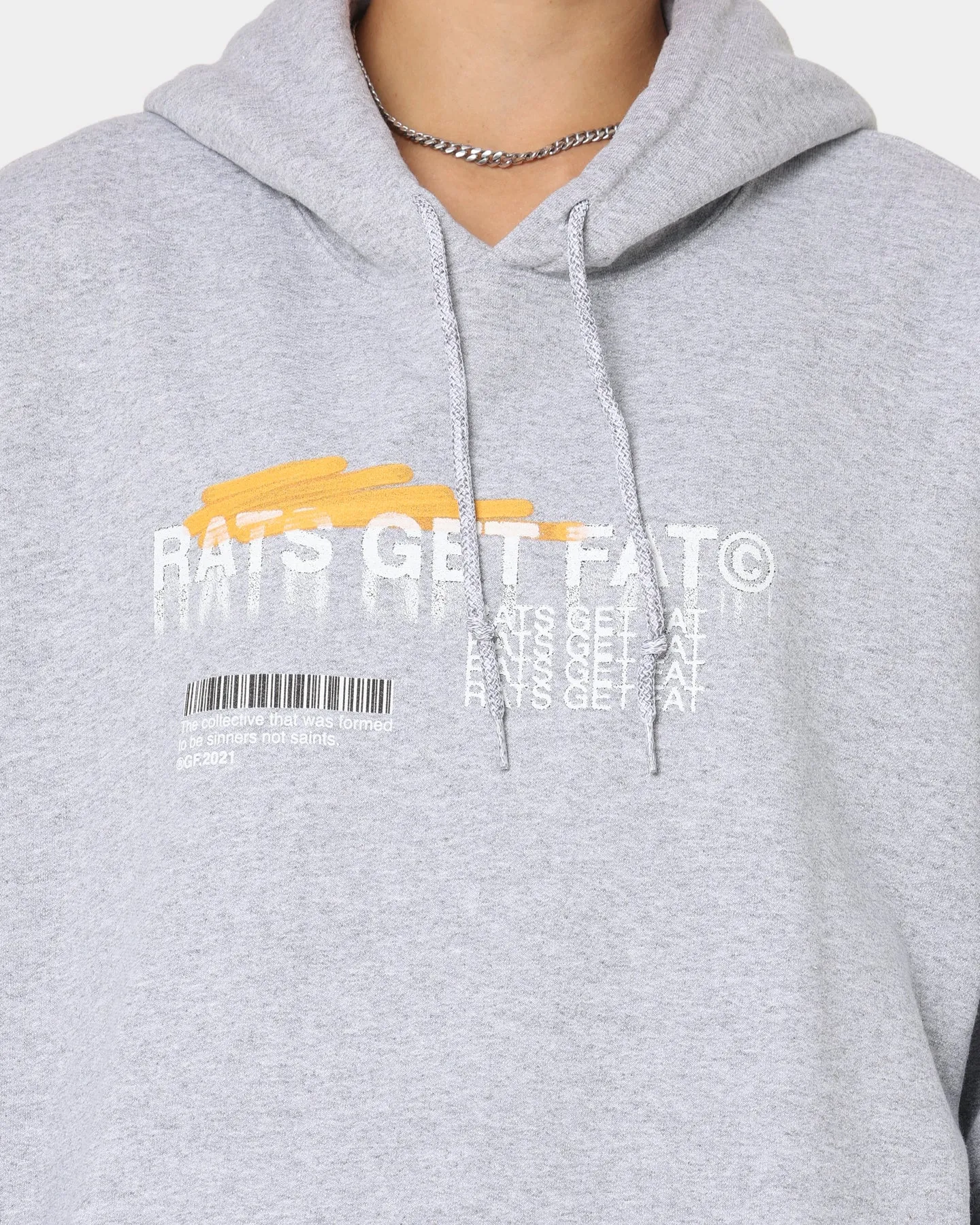 Rats Get Fat Spray Butterfly Hoodie Grey