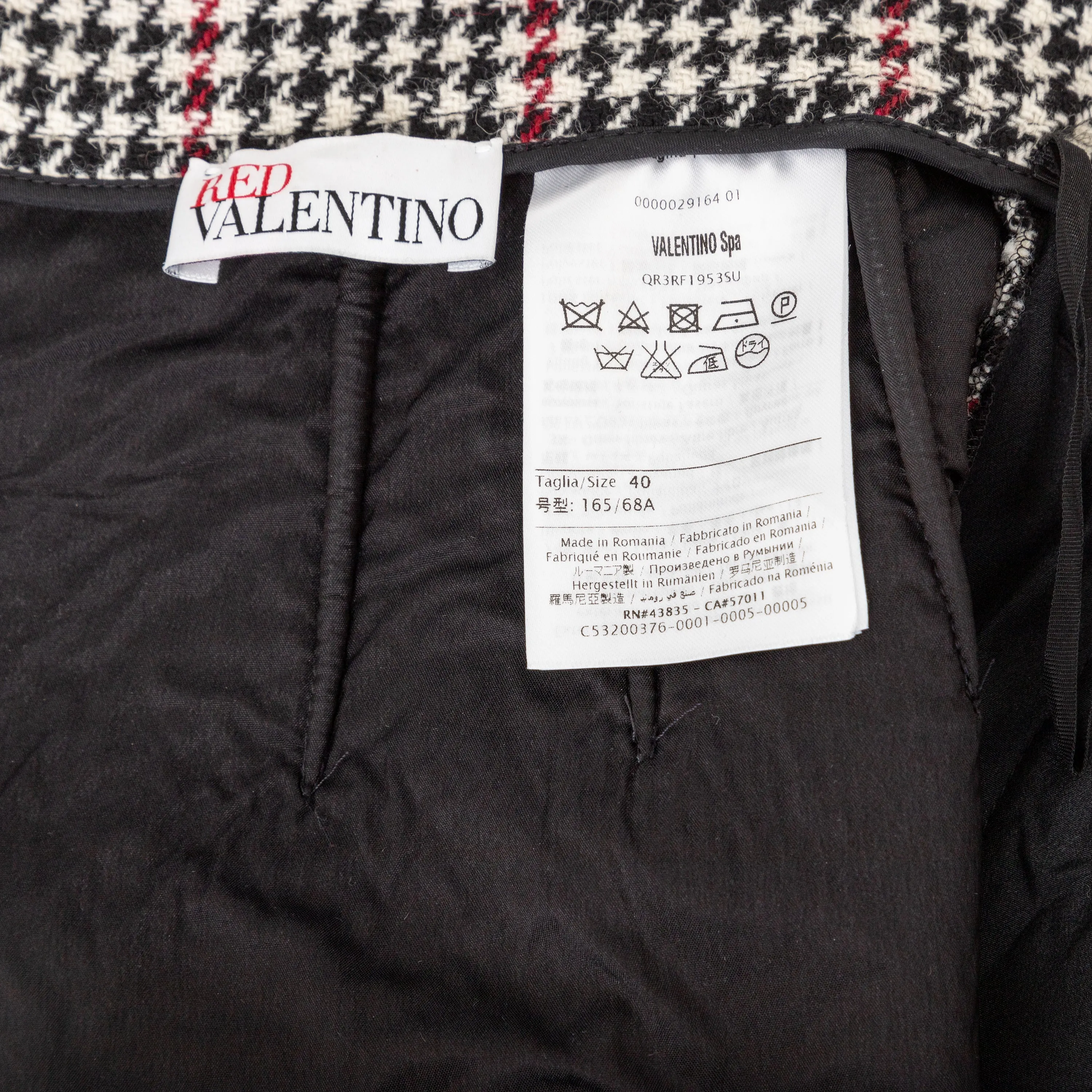 Red Valentino Houndstooth Pattern Shorts - '10s