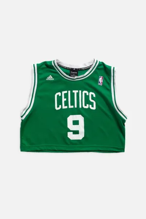 Rework Boston Celtics NBA Crop Jersey - S