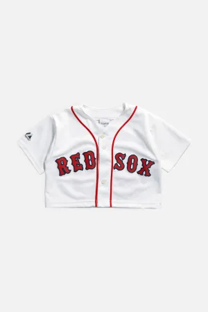 Rework Boston Red Sox MLB Crop Jersey - XS