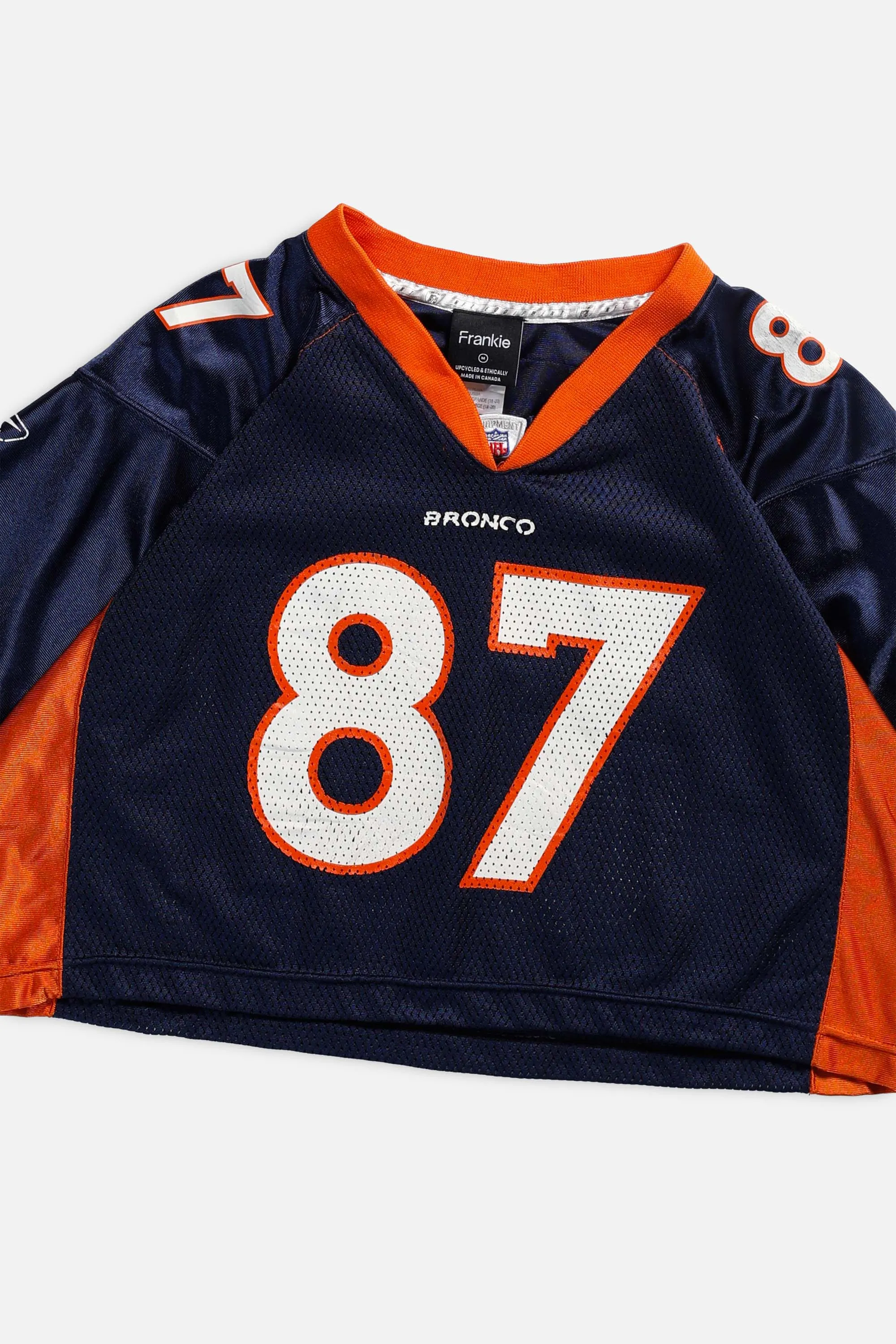 Rework Broncos Crop NFL Jersey - M