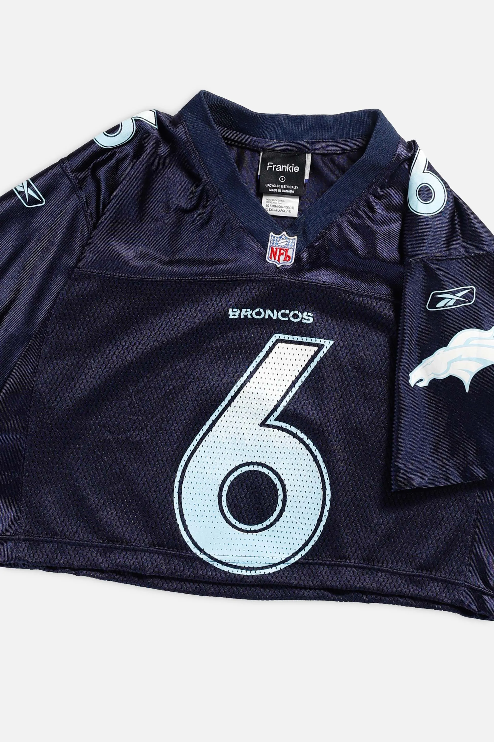 Rework Broncos Crop NFL Jersey - S