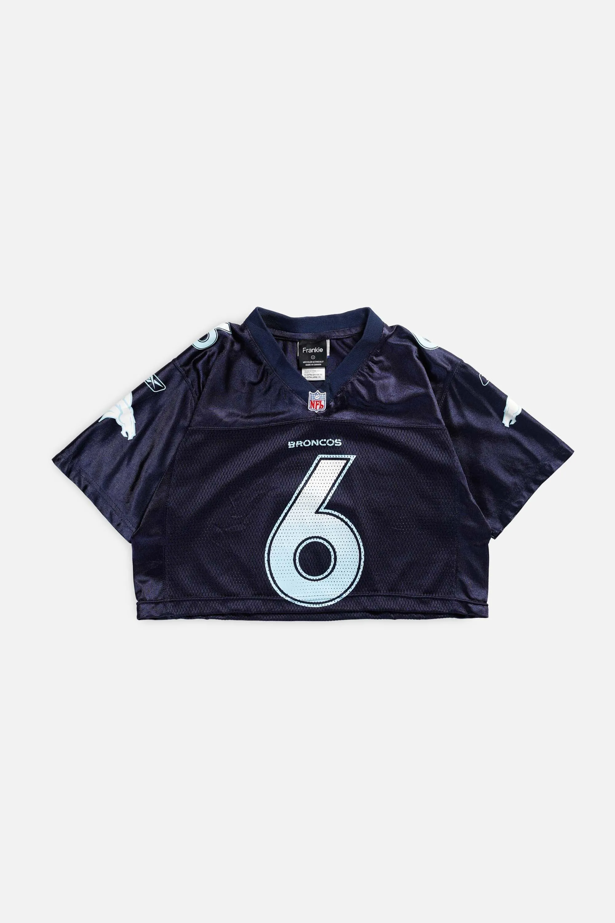 Rework Broncos Crop NFL Jersey - S