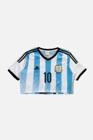 Rework Crop Argentina Soccer Jersey - M