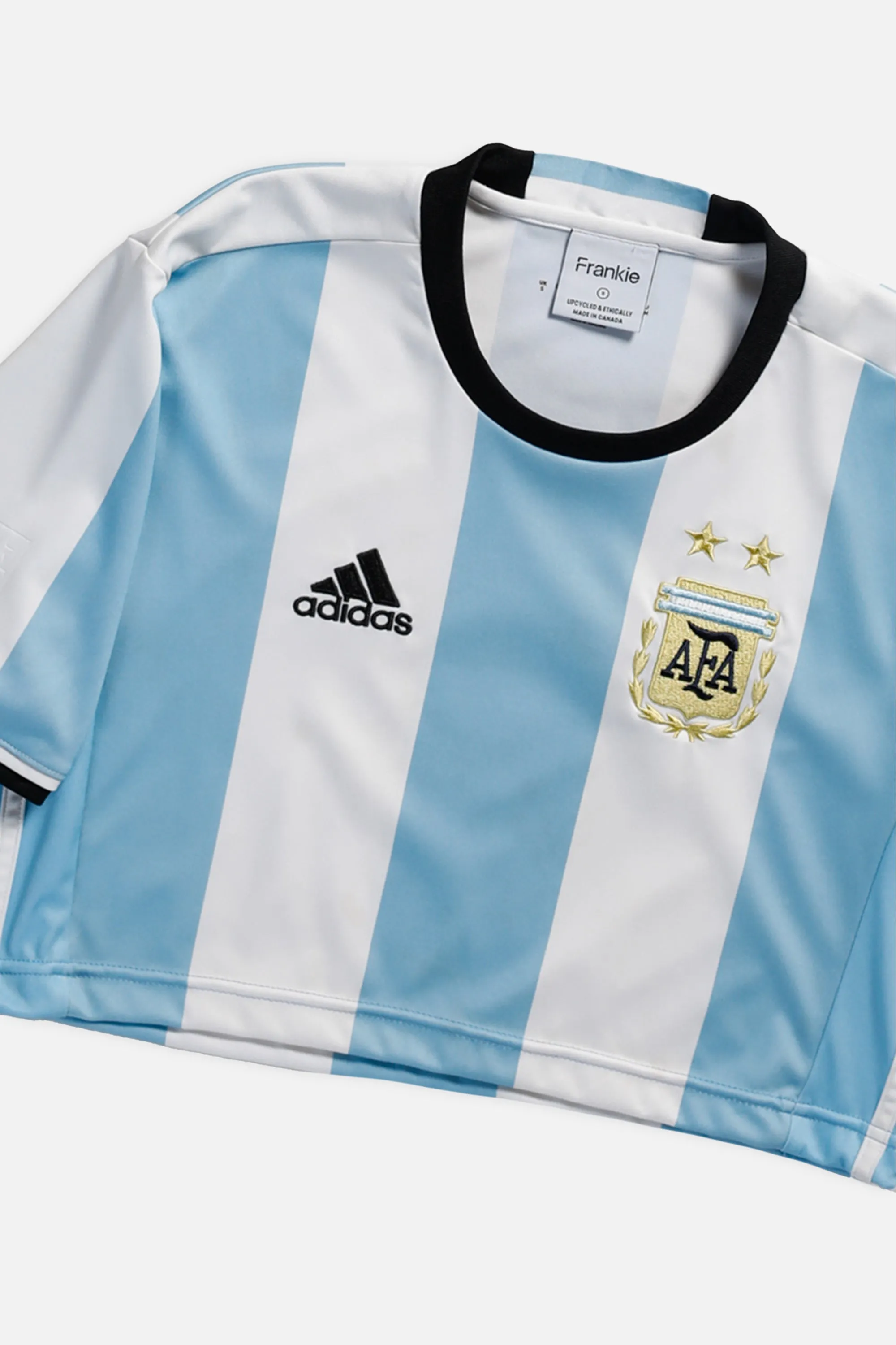 Rework Crop Argentina Soccer Jersey - S