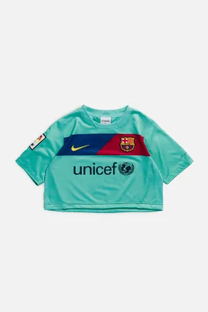 Rework Crop Barcelona Soccer Jersey - XS