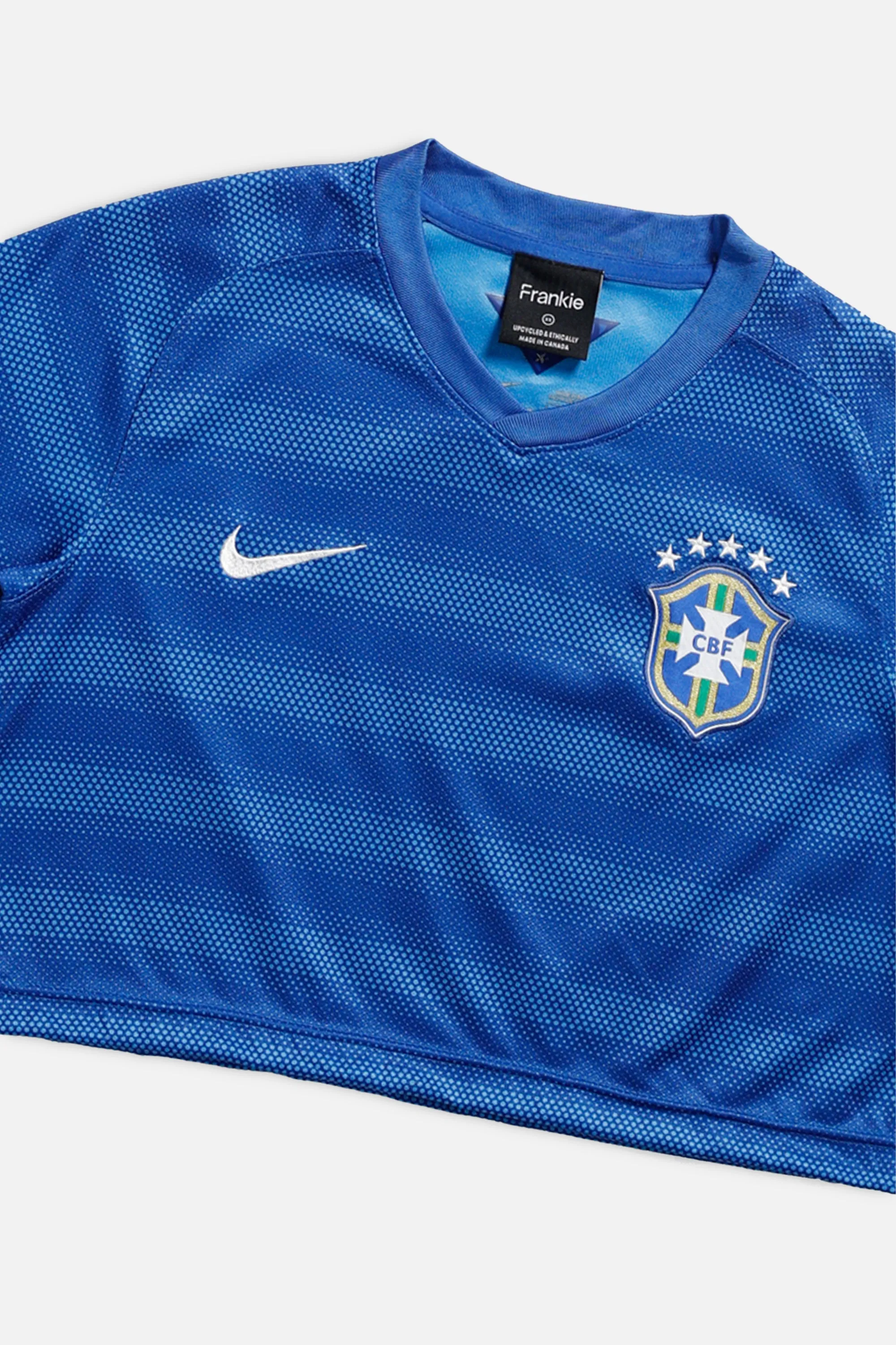 Rework Crop Brazil Soccer Jersey - XS