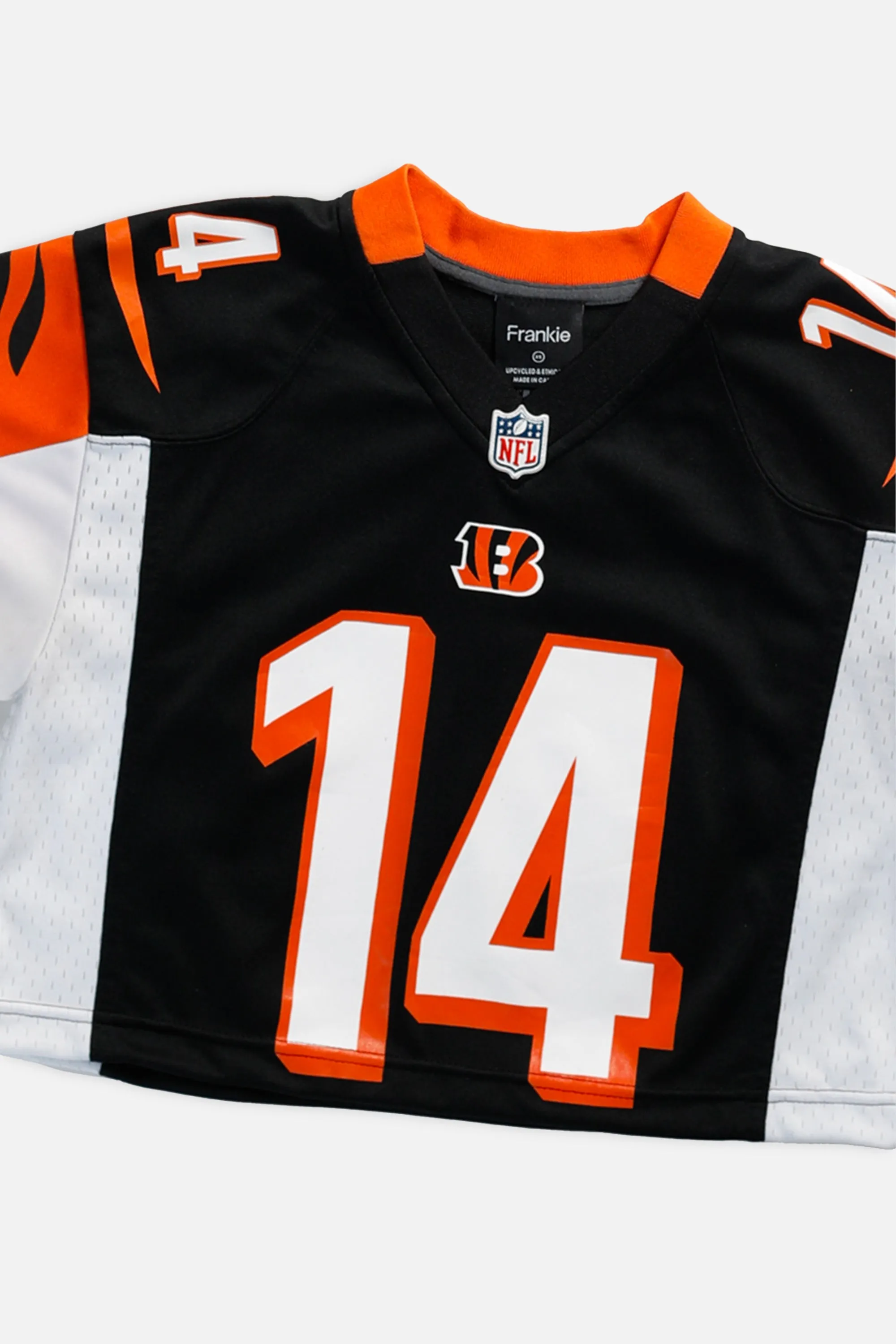 Rework Crop Cincinnati Bengals NFL Jersey - XS