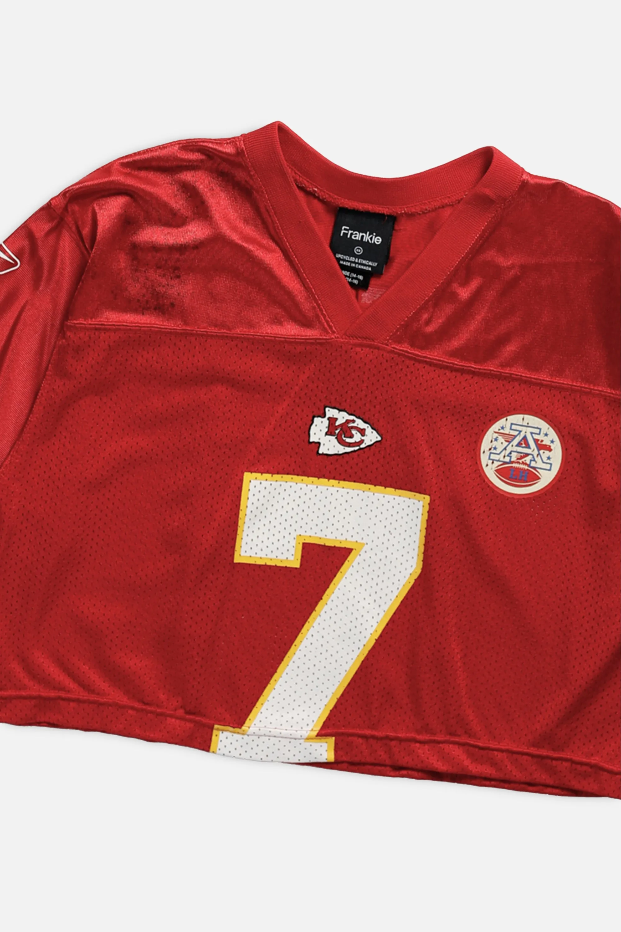 Rework Crop Kansas City Chiefs NFL Jersey - XS