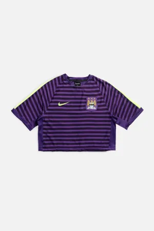 Rework Crop Manchester City Soccer Jersey - L