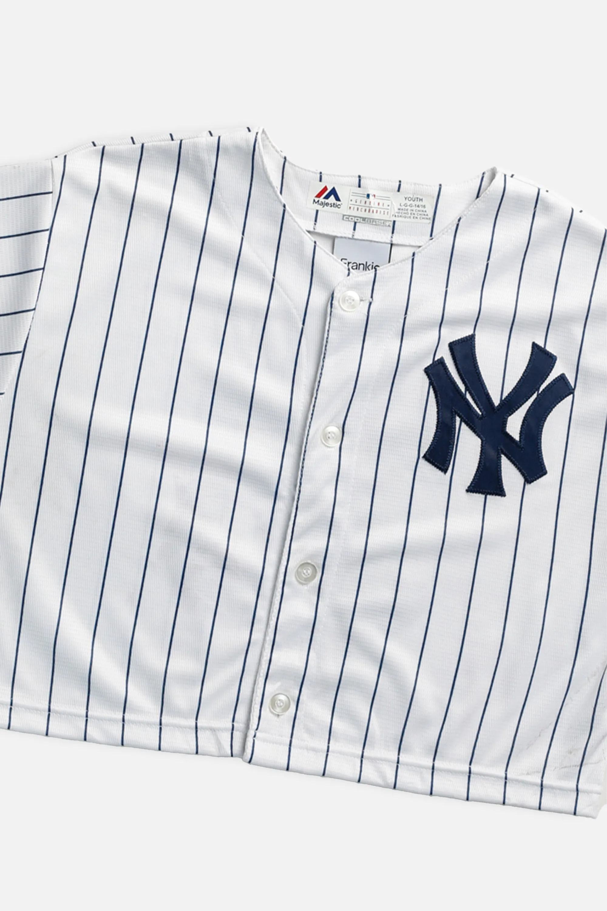 Rework Crop NY Yankees MLB Jersey - S