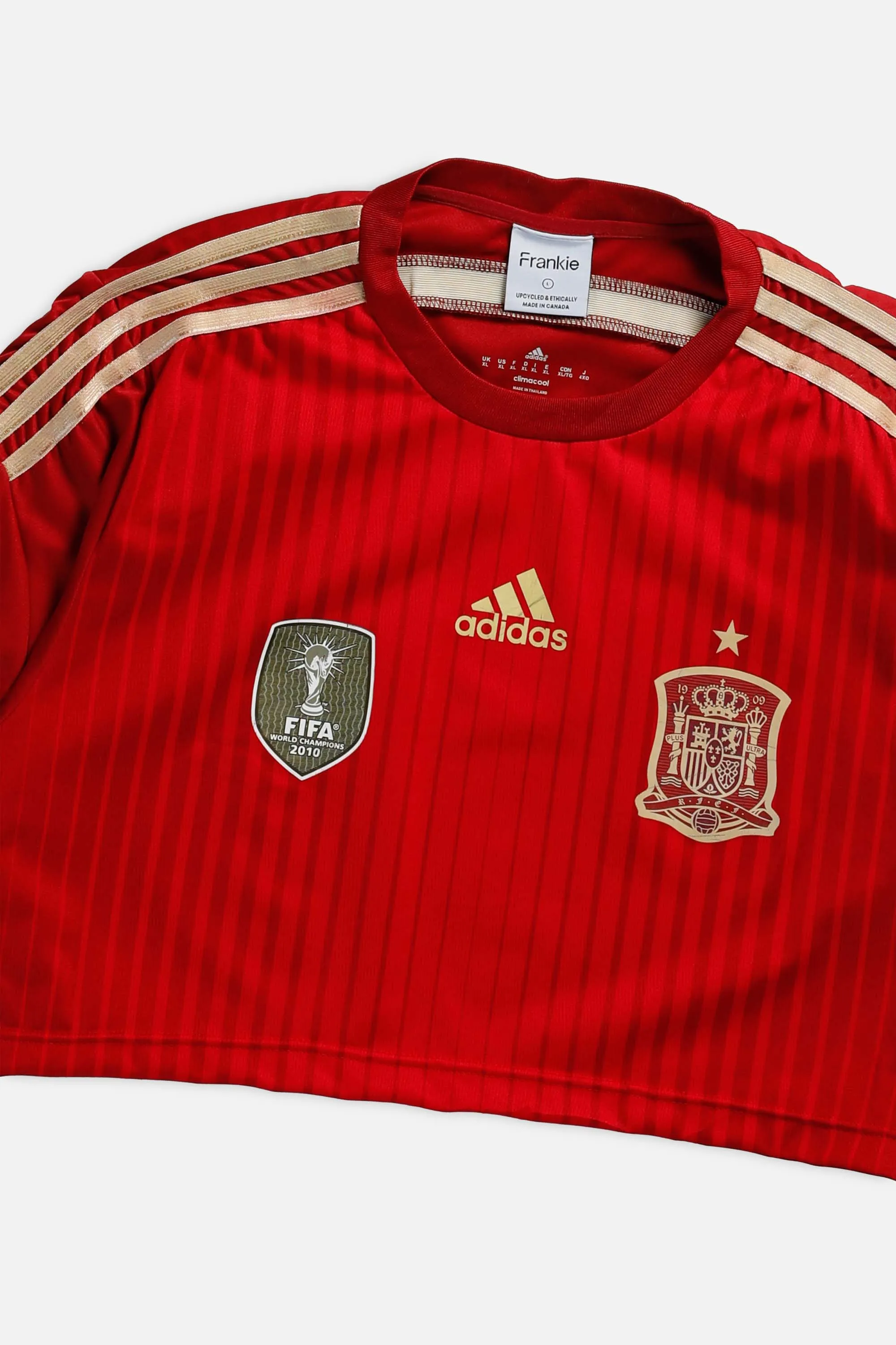 Rework Crop Spain Soccer Jersey - L