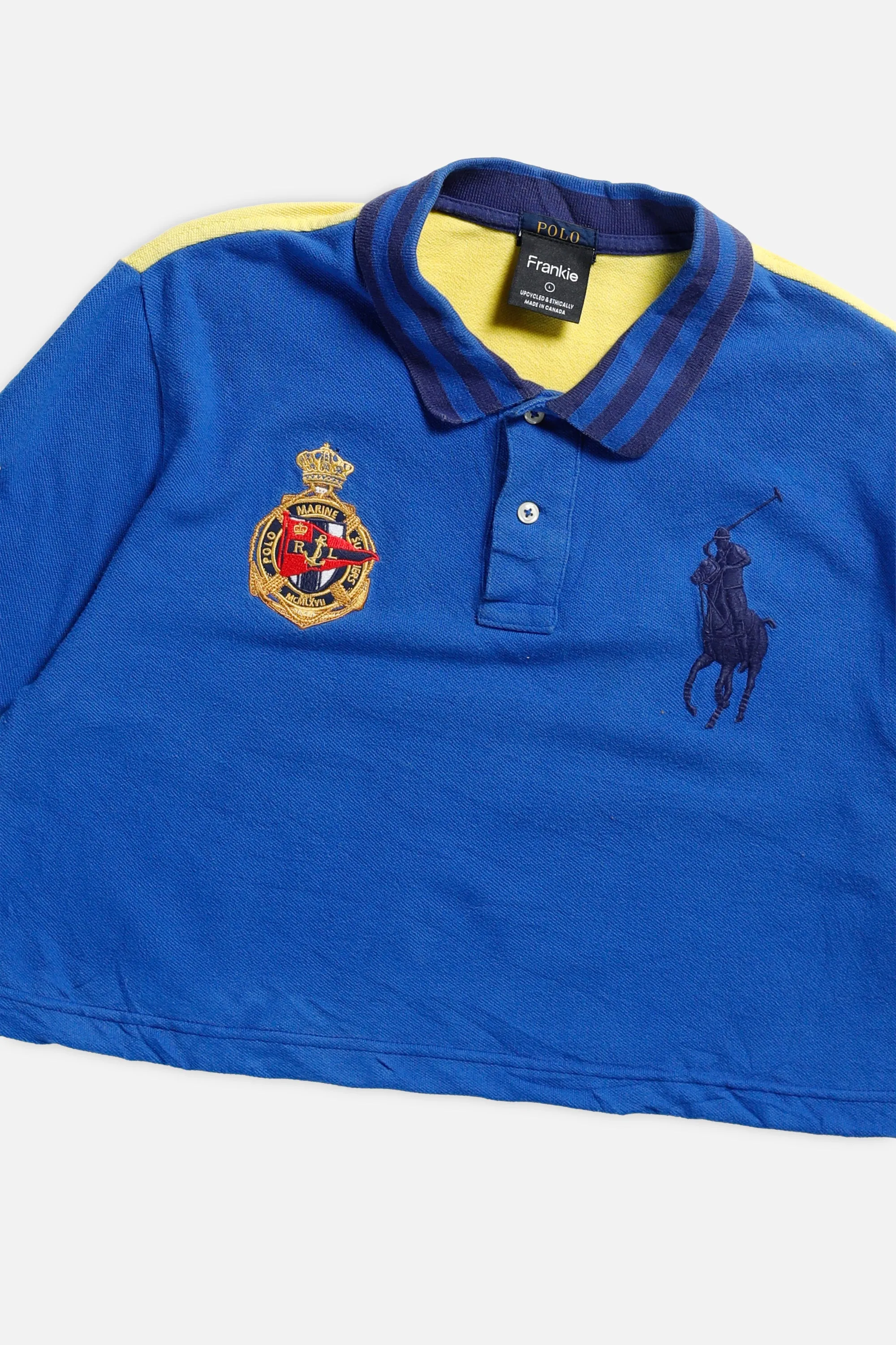 Rework Cropped Rugby Shirt - L
