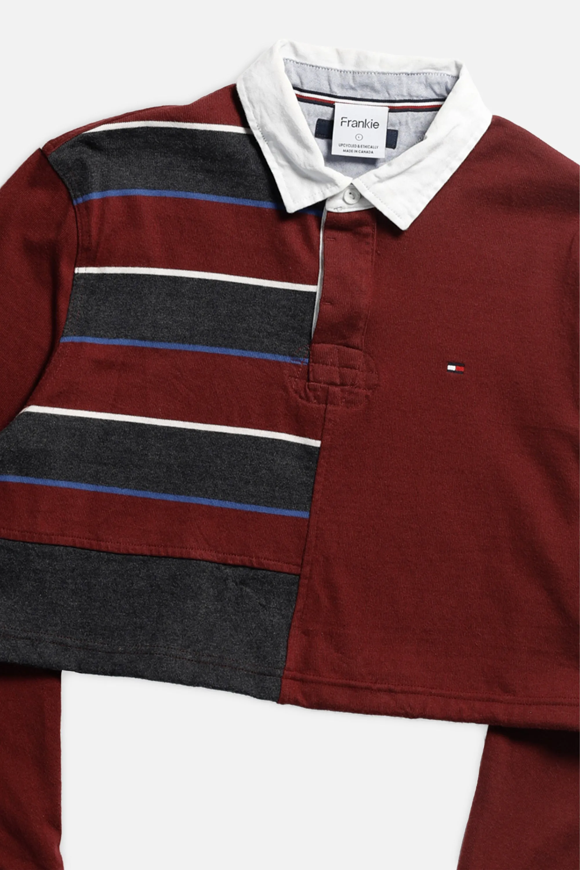 Rework Cropped Rugby Shirt - L