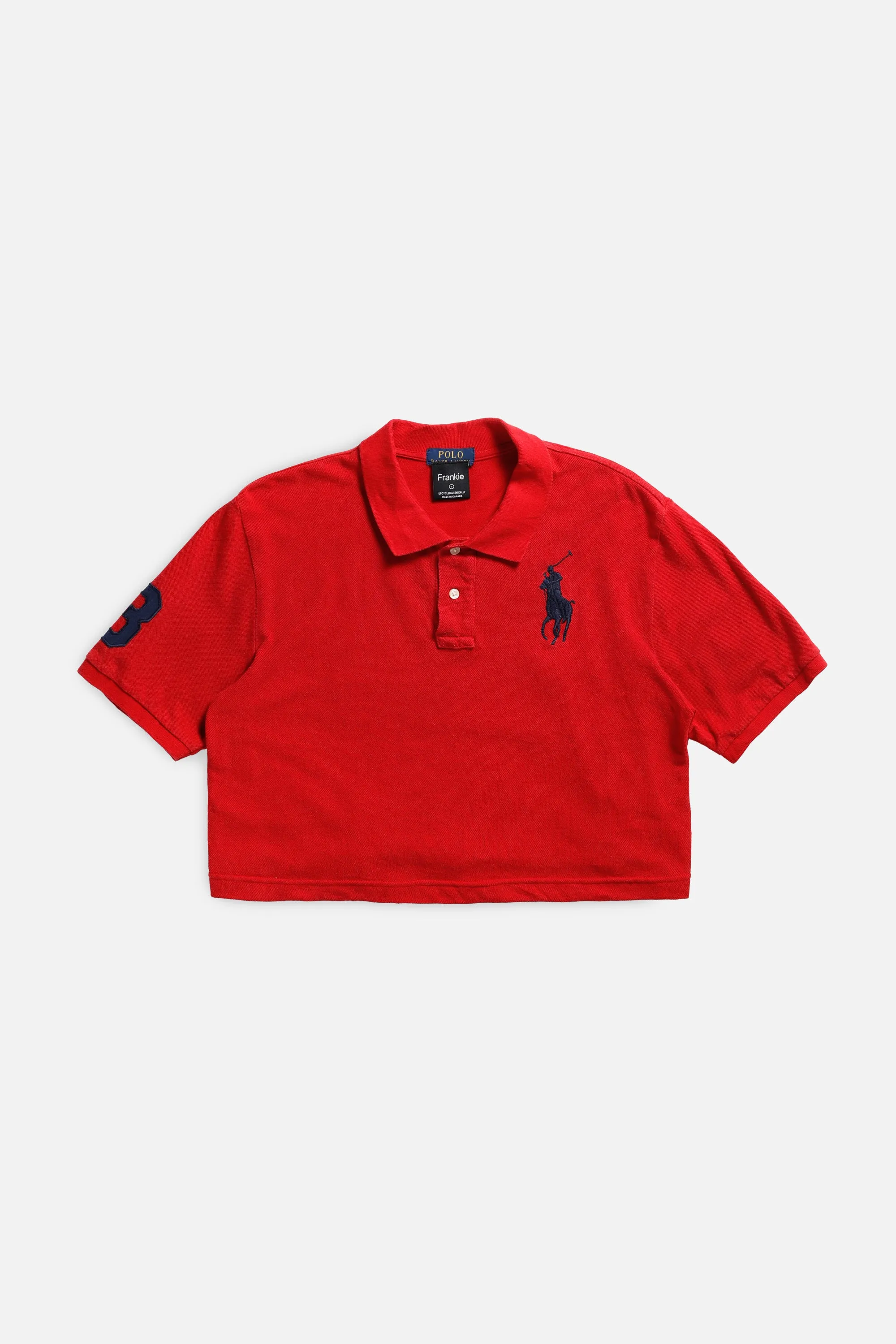 Rework Cropped Rugby Shirt - L