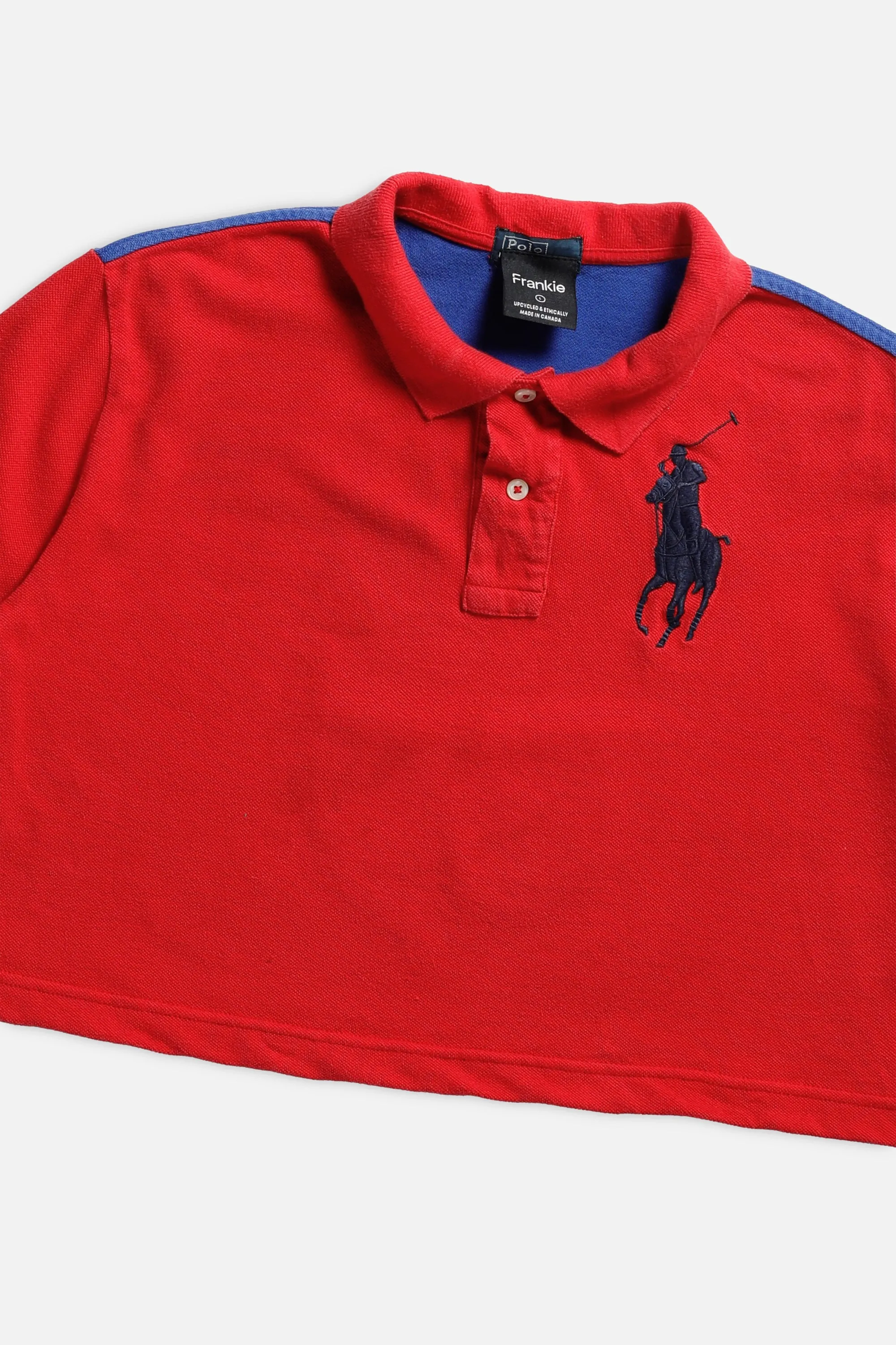 Rework Cropped Rugby Shirt - L