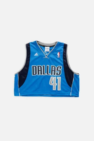 Rework Dallas Mavericks NBA Crop Jersey - L