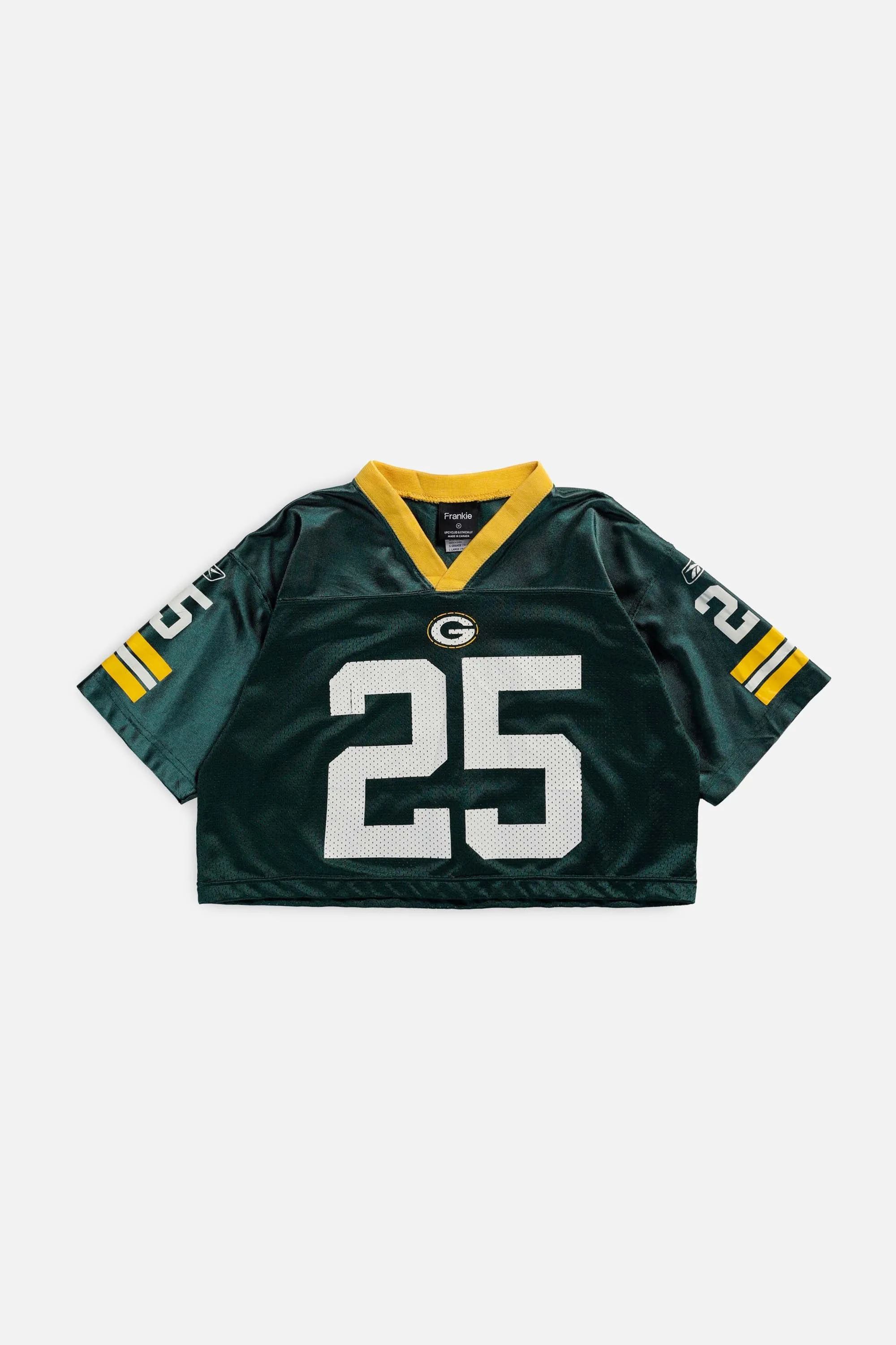 Rework Green Bay Packers Crop NFL Jersey - M