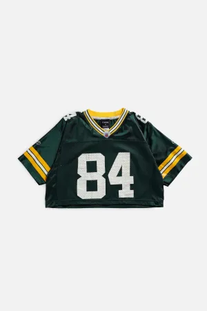 Rework Green Bay Packers Crop NFL Jersey - M