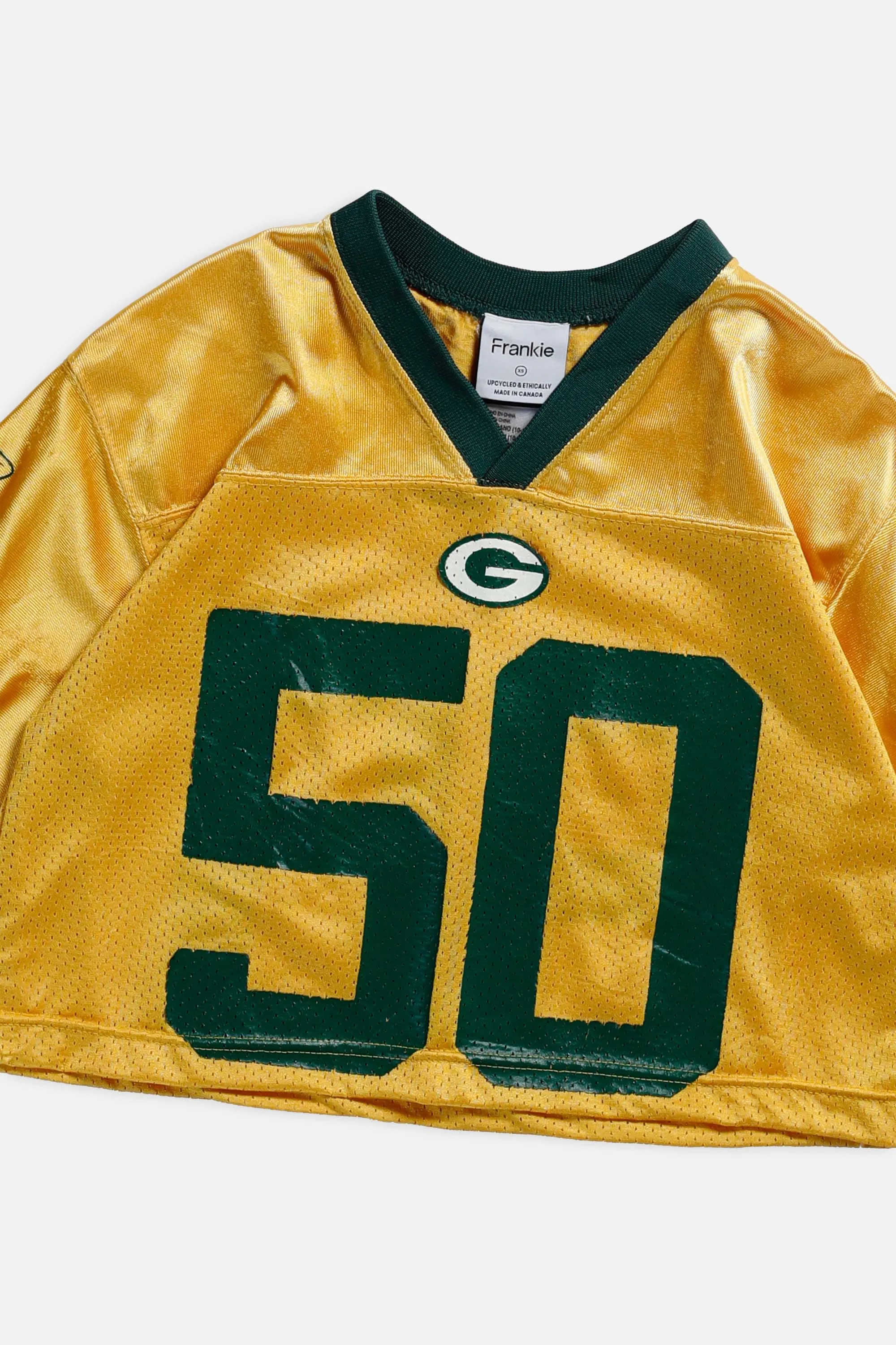 Rework Green Bay Packers Crop NFL Jersey - XS