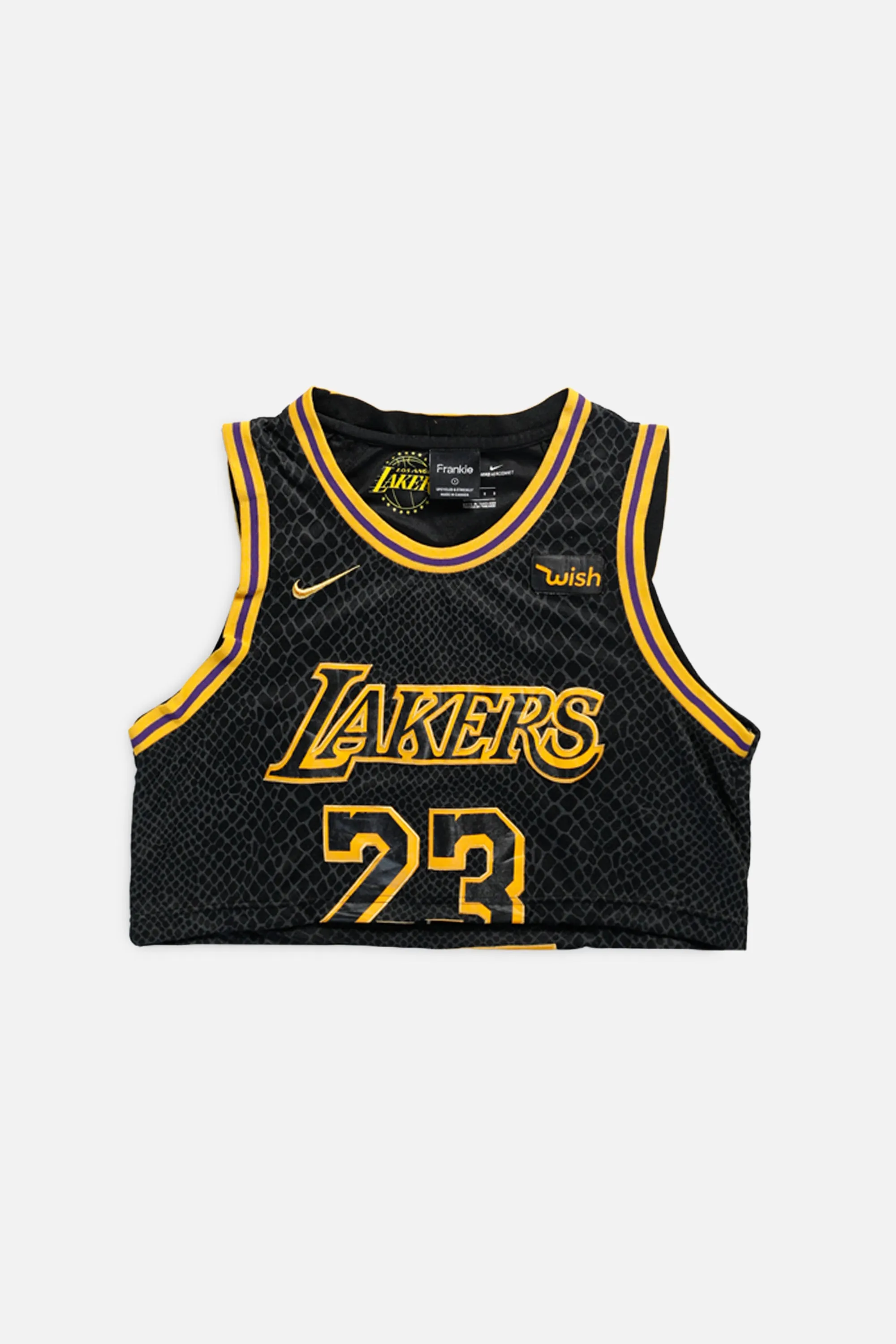 Rework LA Lakers NBA Crop Jersey - S