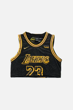 Rework LA Lakers NBA Crop Jersey - S