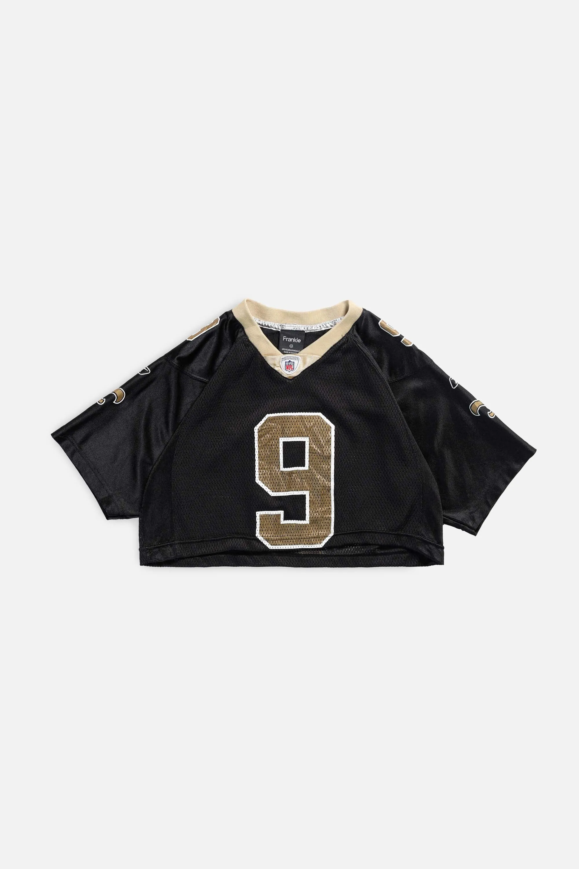 Rework New Orleans Saints Crop NFL Jersey - XS