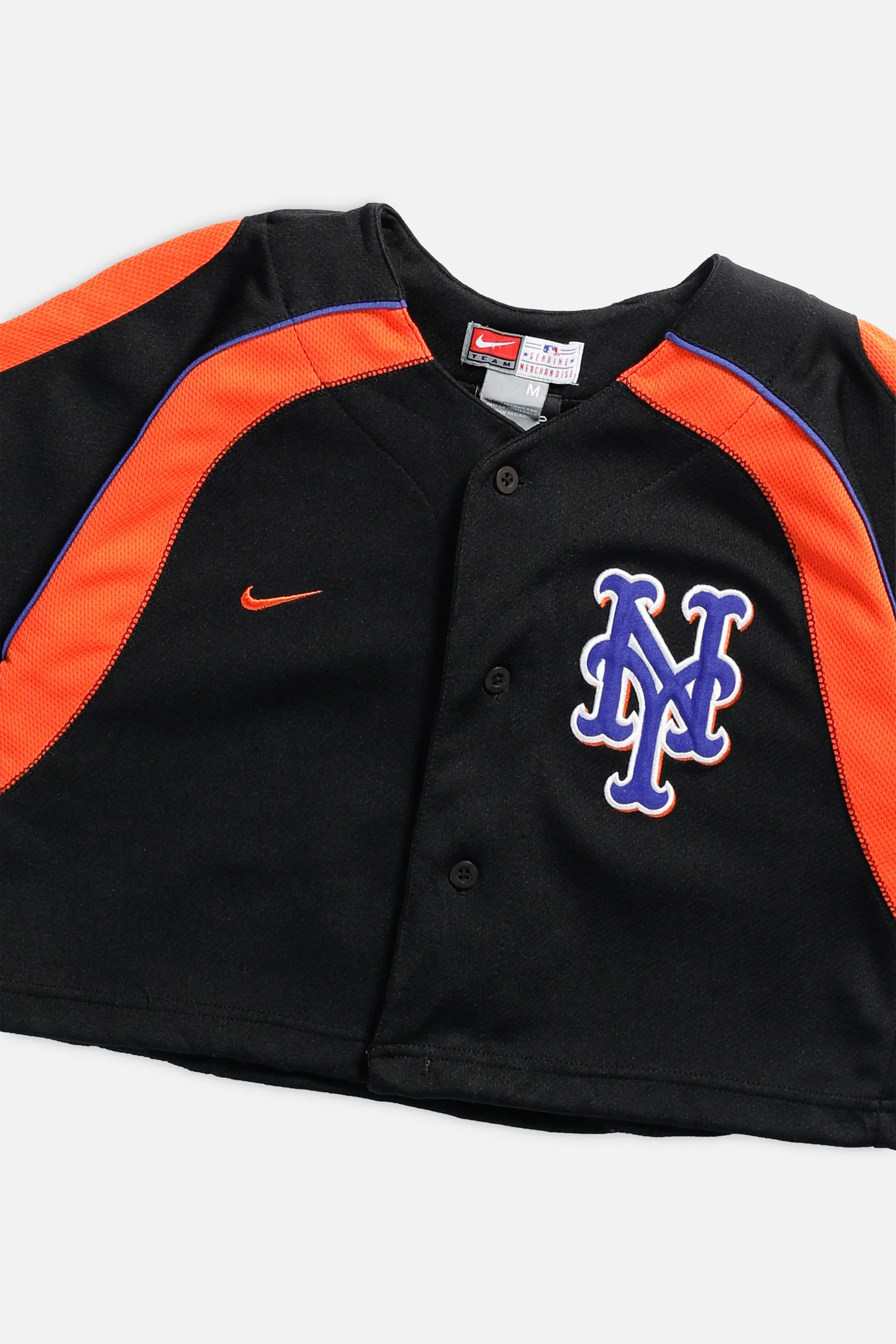 Rework New York Mets MLB Crop Jersey - XS