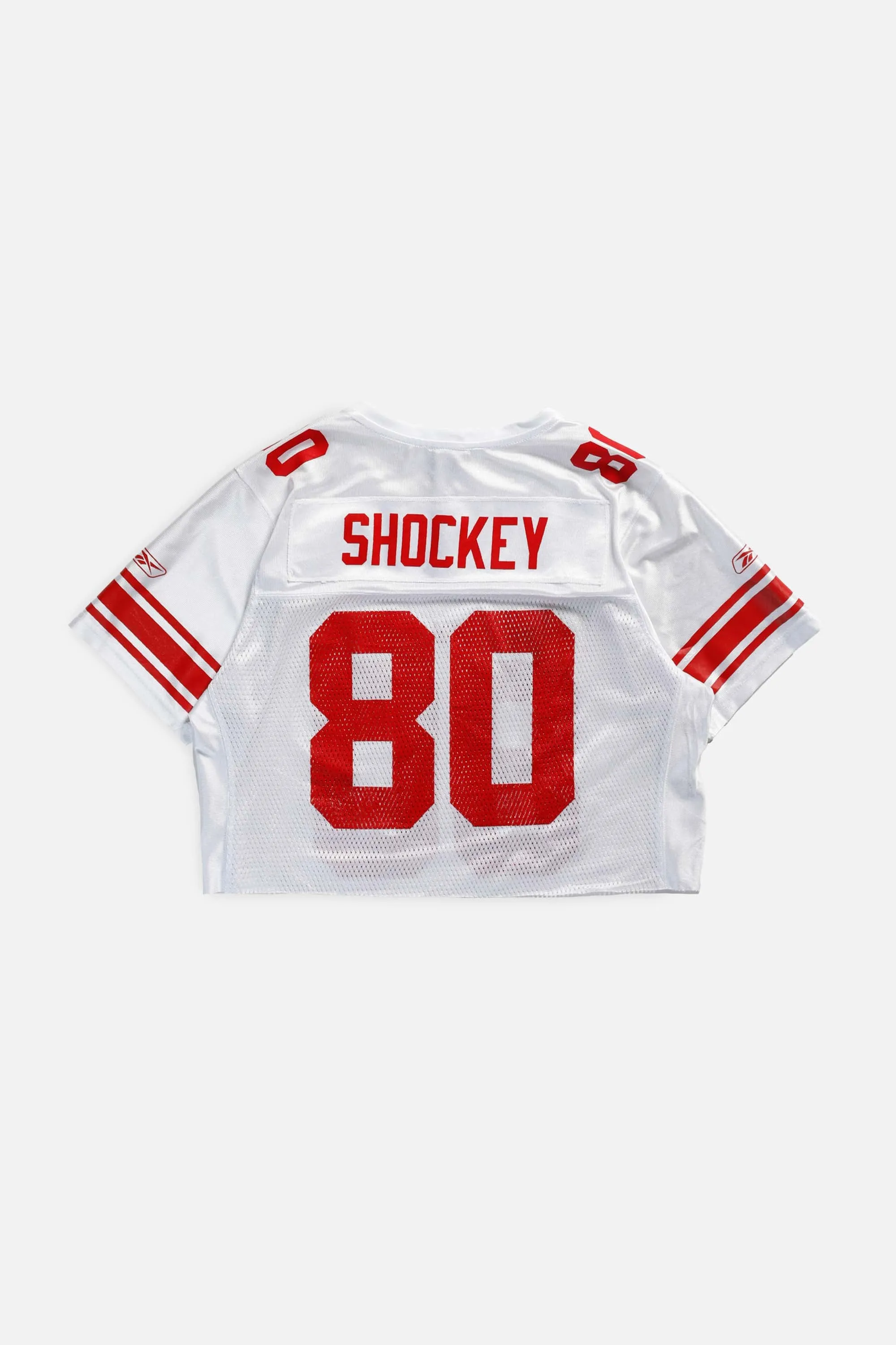 Rework NY Giants Raw Edge Crop NFL Jersey - M