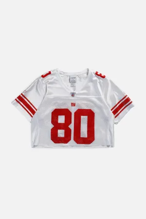 Rework NY Giants Raw Edge Crop NFL Jersey - M