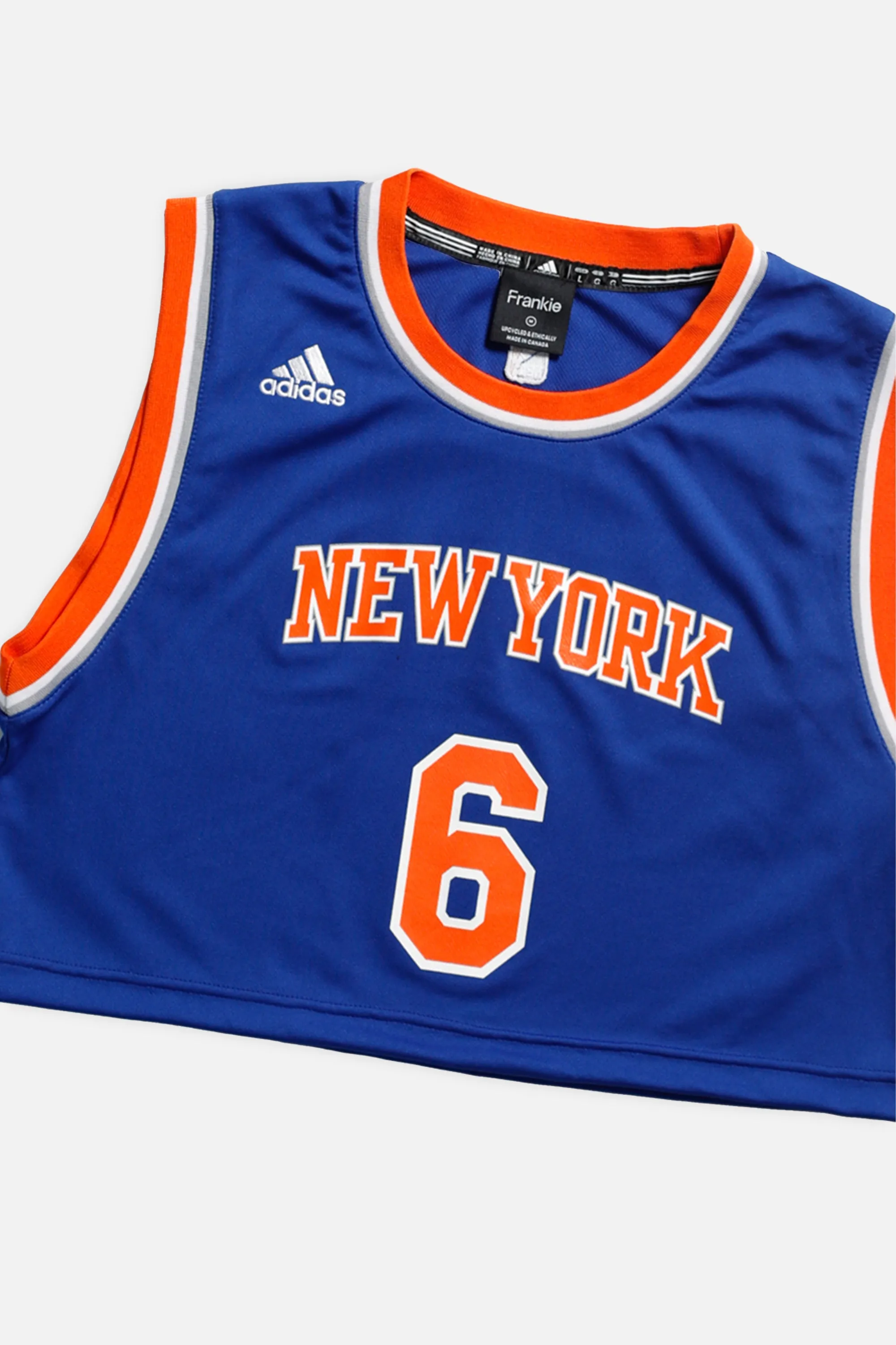 Rework NY Knicks NBA Crop Jersey - M