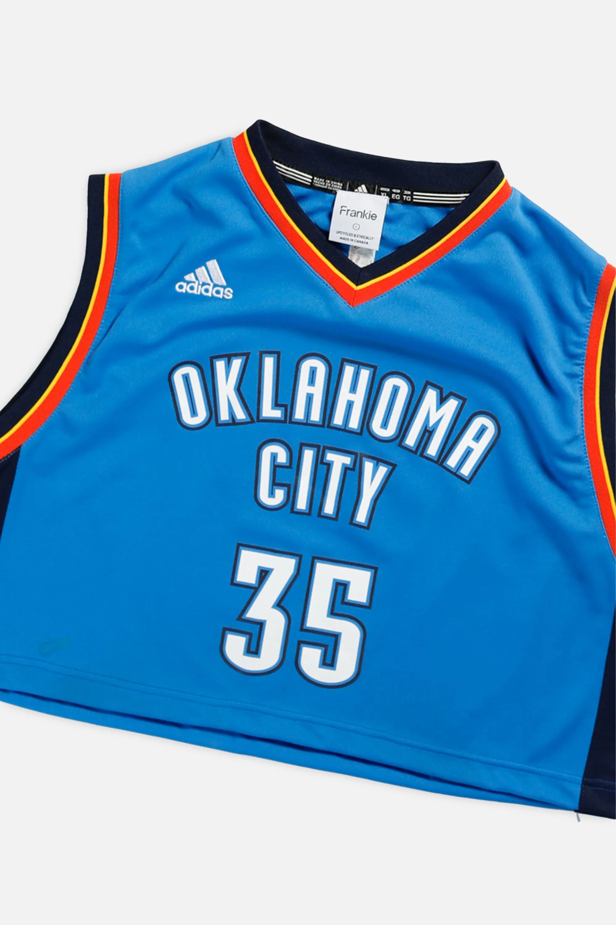 Rework Oklahoma City Thunder NBA Crop Jersey - L