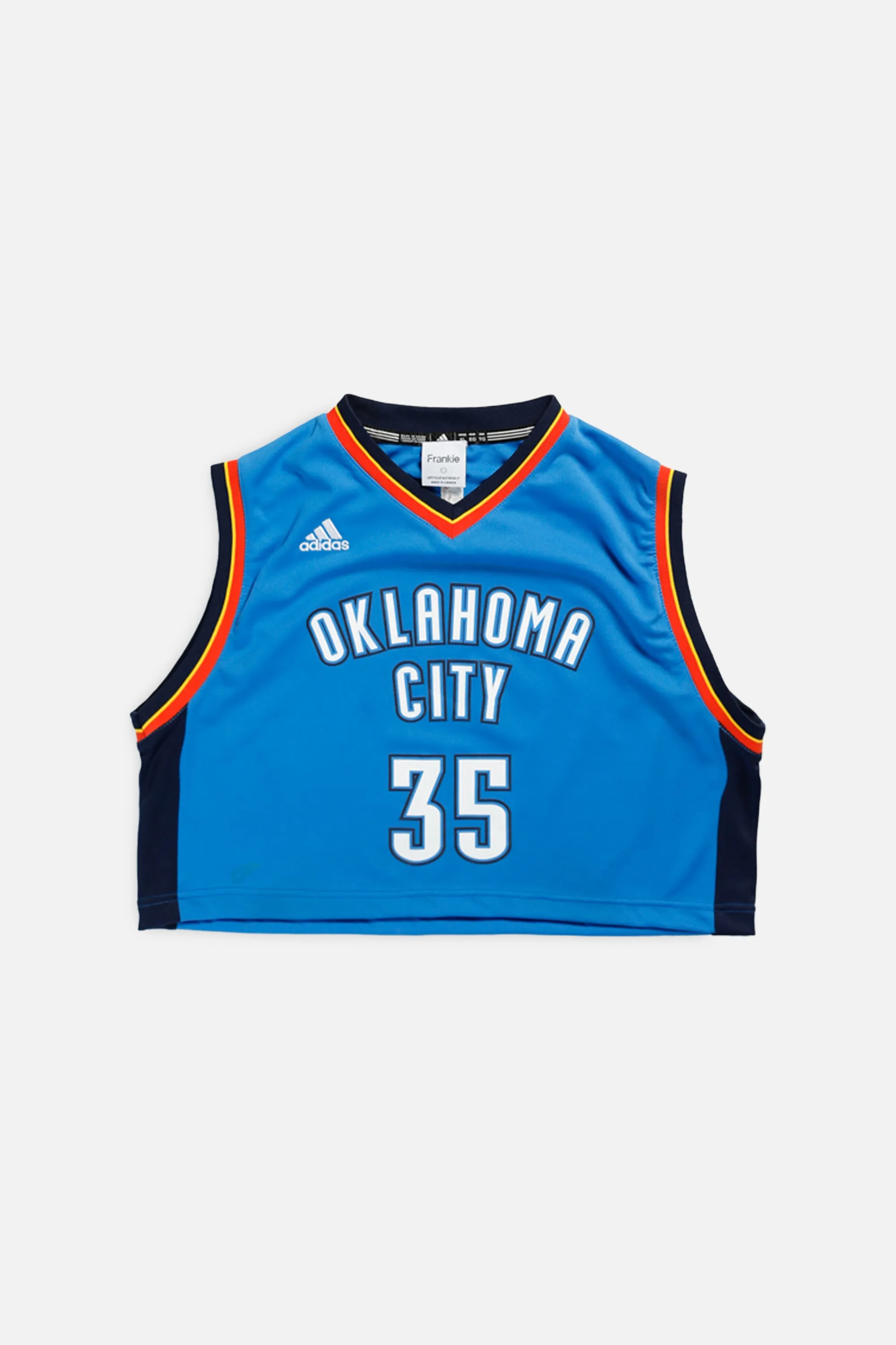 Rework Oklahoma City Thunder NBA Crop Jersey - L
