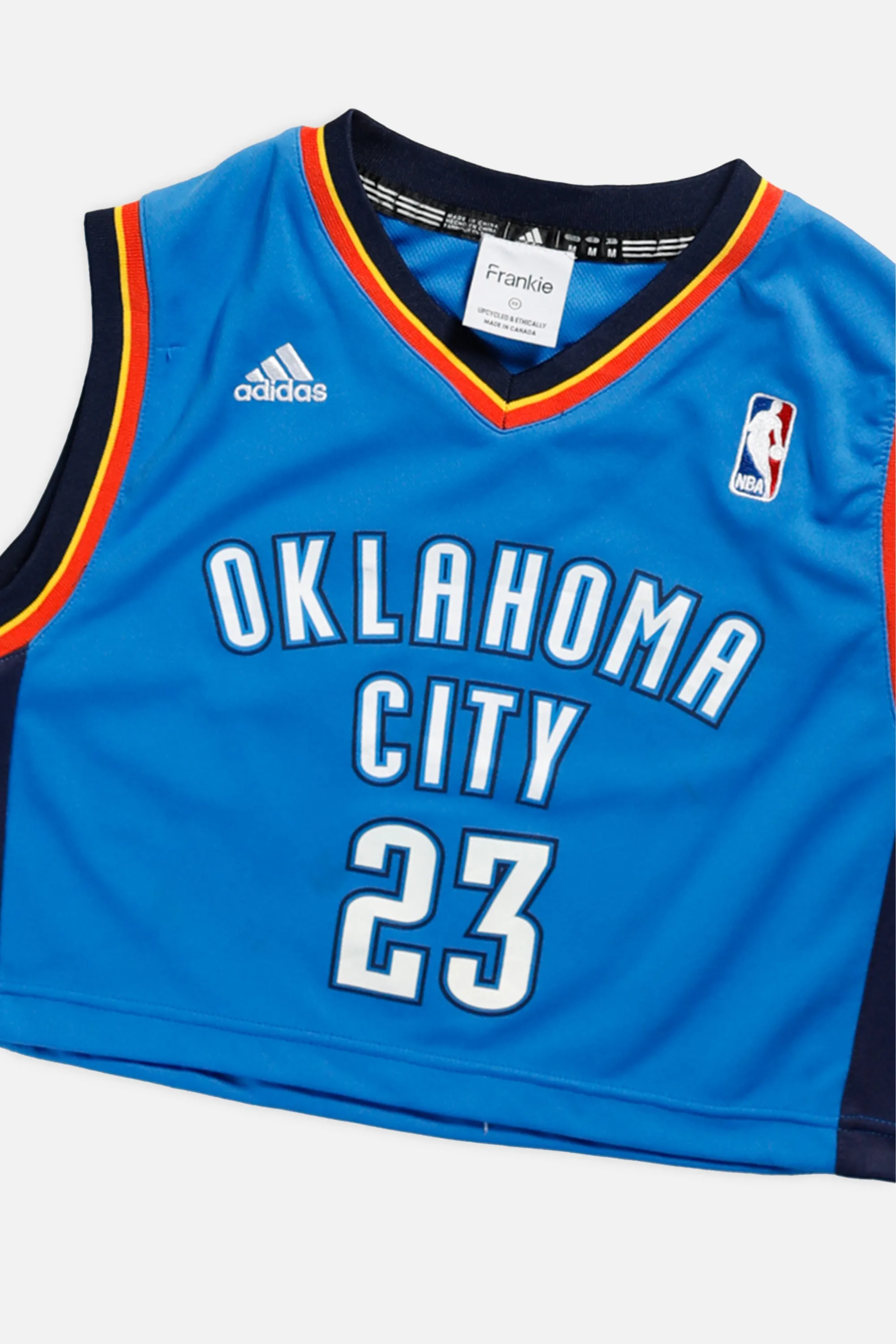 Rework Oklahoma City Thunder NBA Crop Jersey - XS