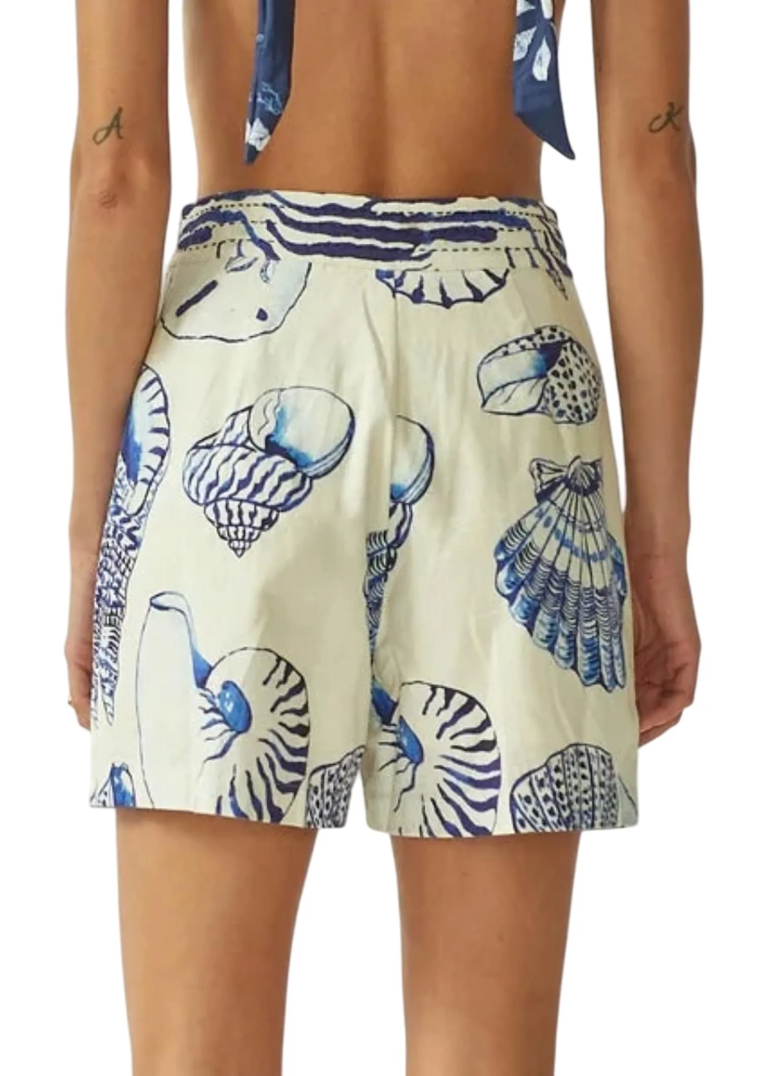 Roma Elastic Short In White