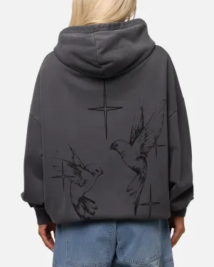 Saint Morta Destiny Rising Boxy Hoodie Washed Black