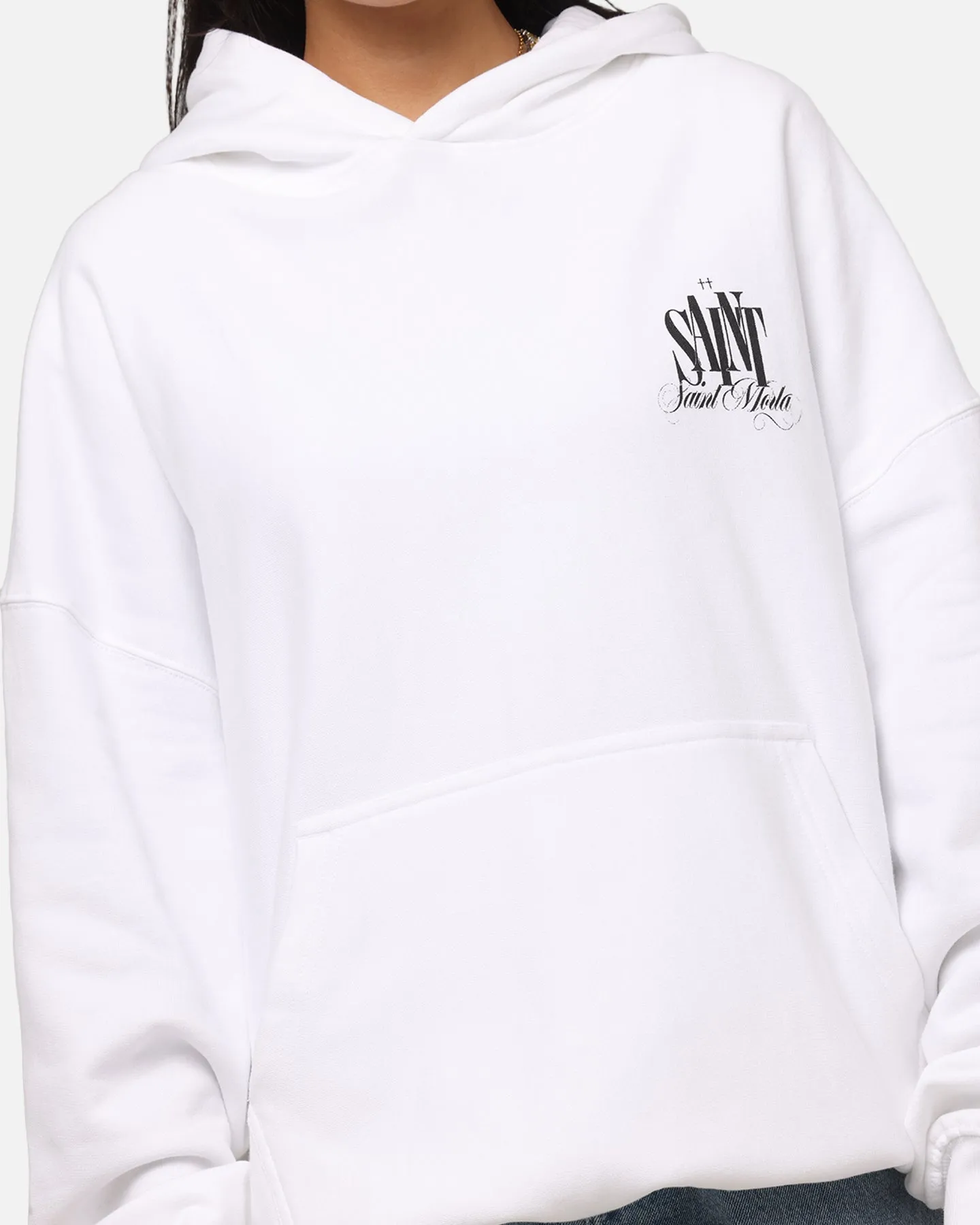 Saint Morta Doves Boxy Hoodie White