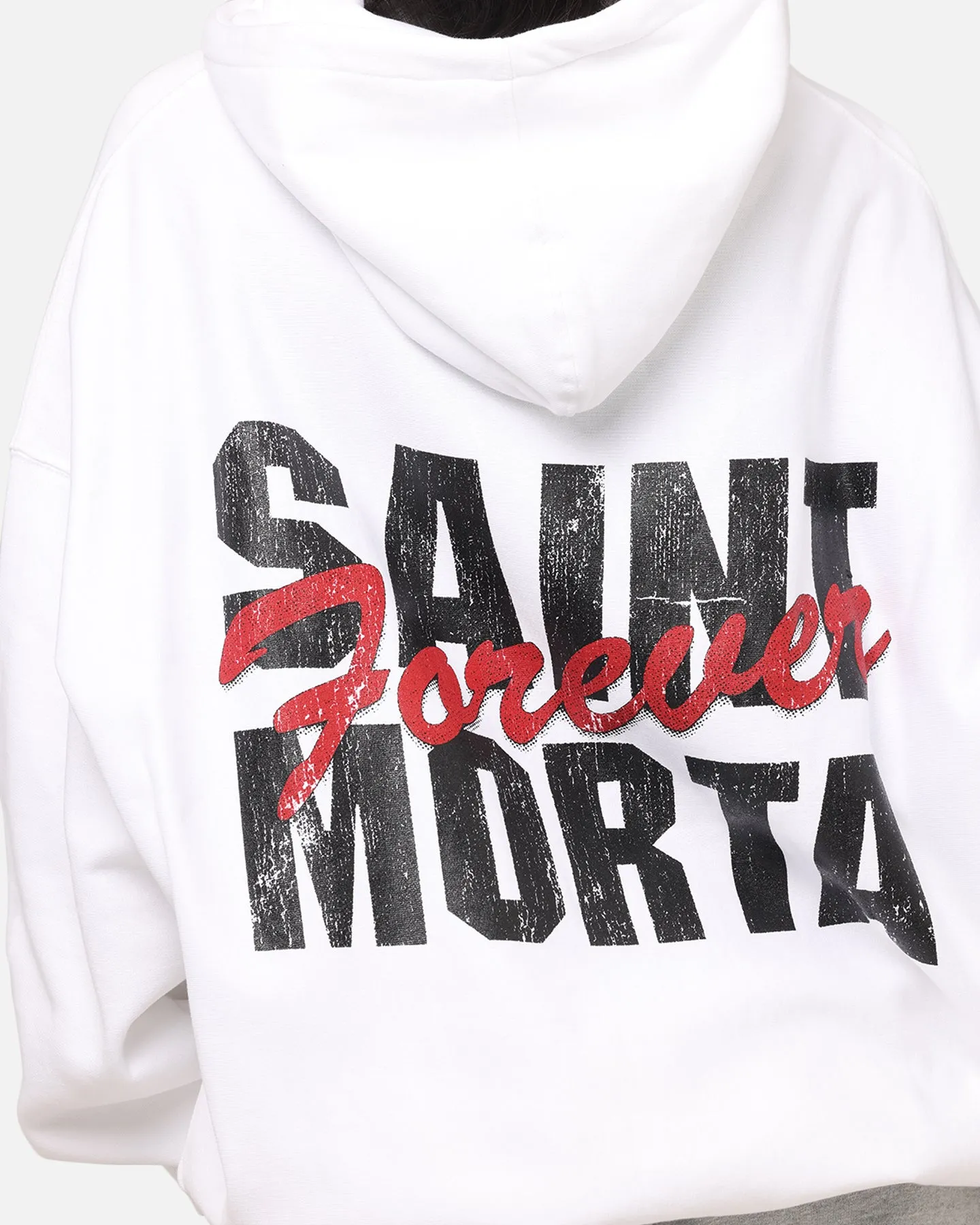 Saint Morta Forever Boxy Hoodie White