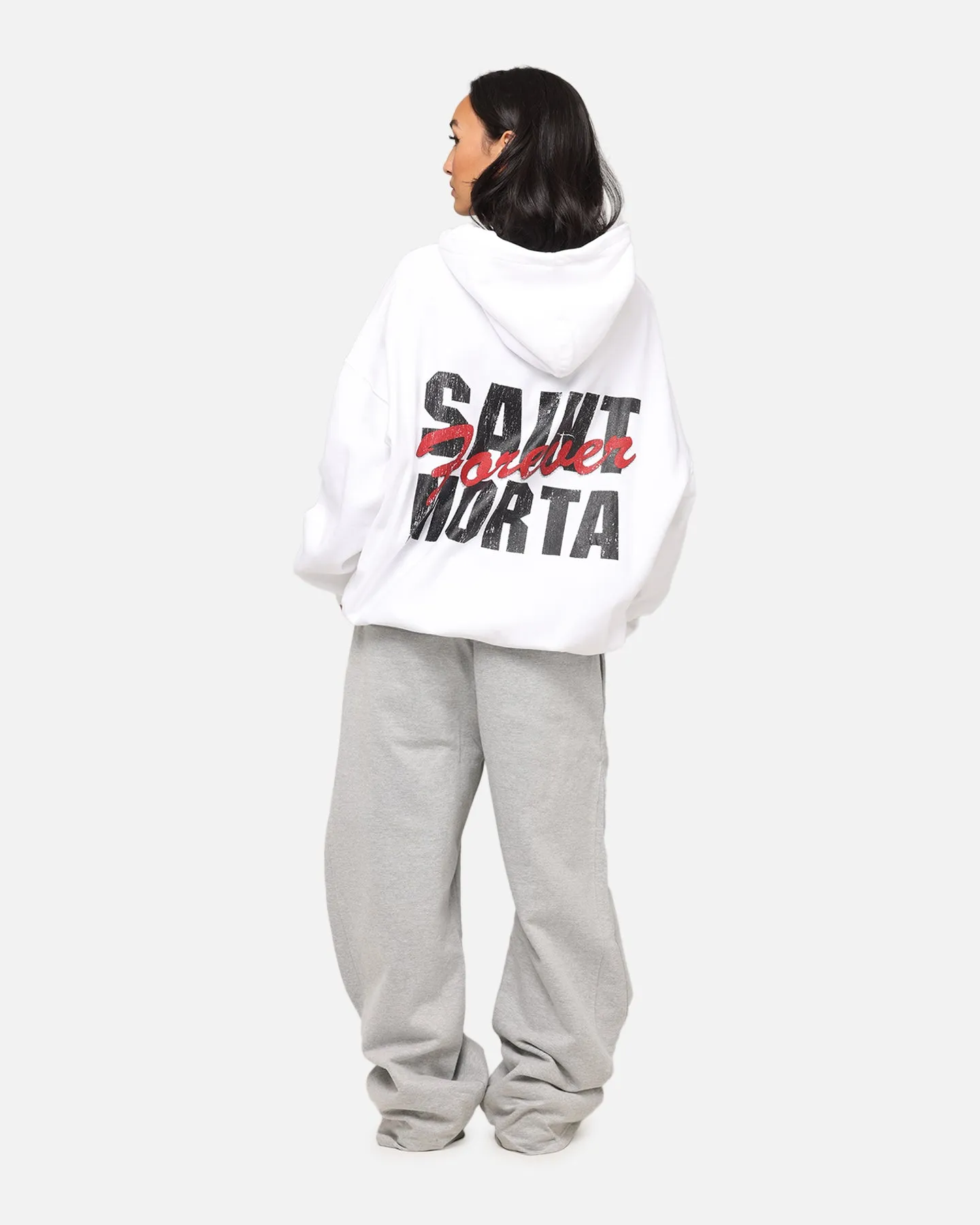 Saint Morta Forever Boxy Hoodie White
