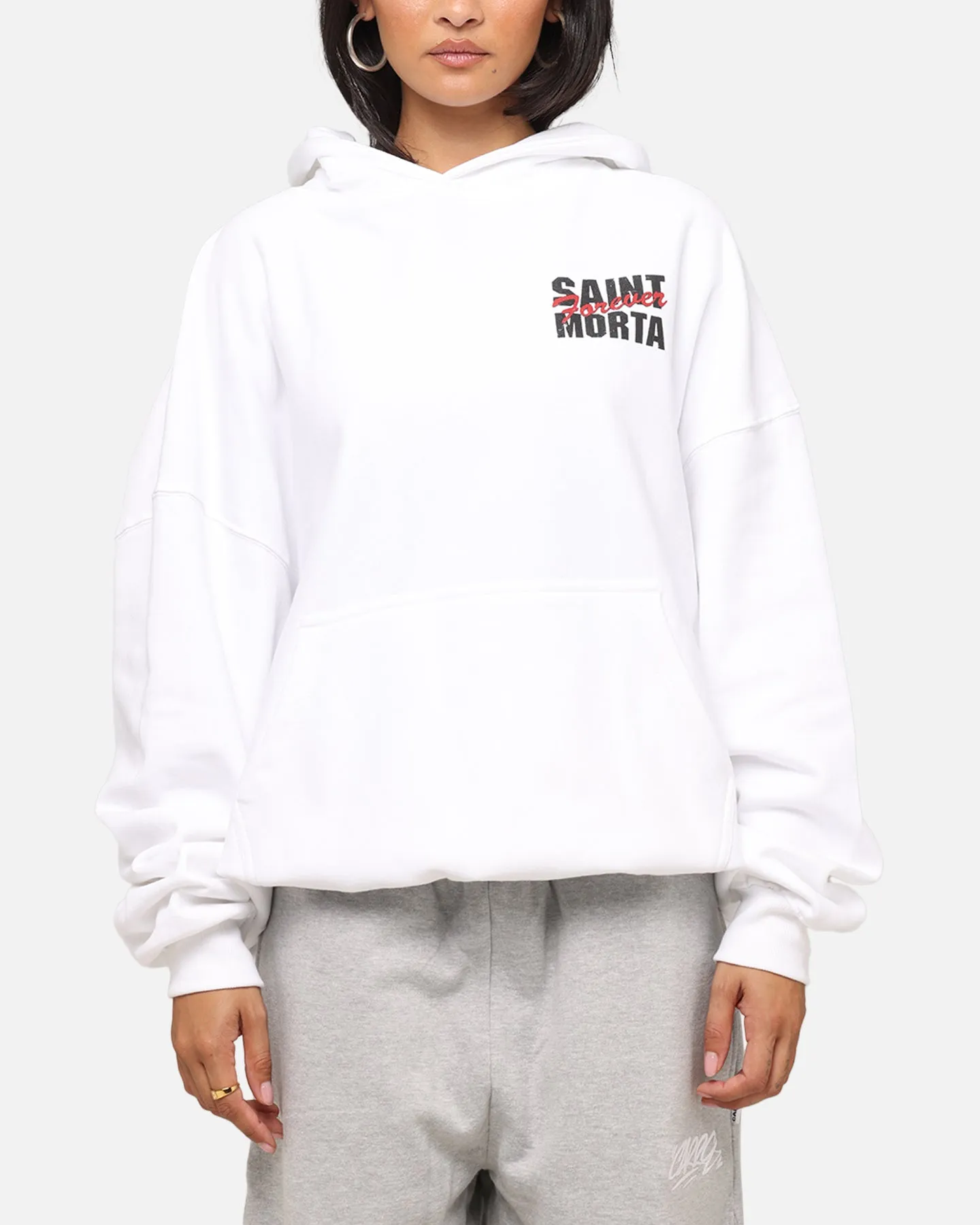 Saint Morta Forever Boxy Hoodie White