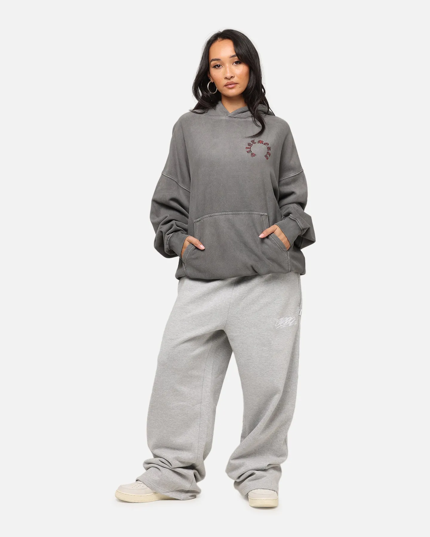 Saint Morta Worldwide Boxy Hoodie Washed Charcoal