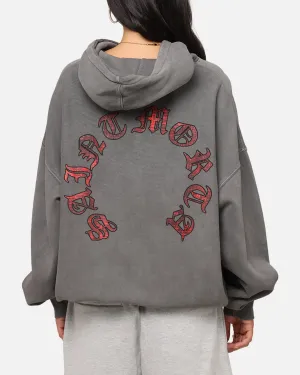 Saint Morta Worldwide Boxy Hoodie Washed Charcoal
