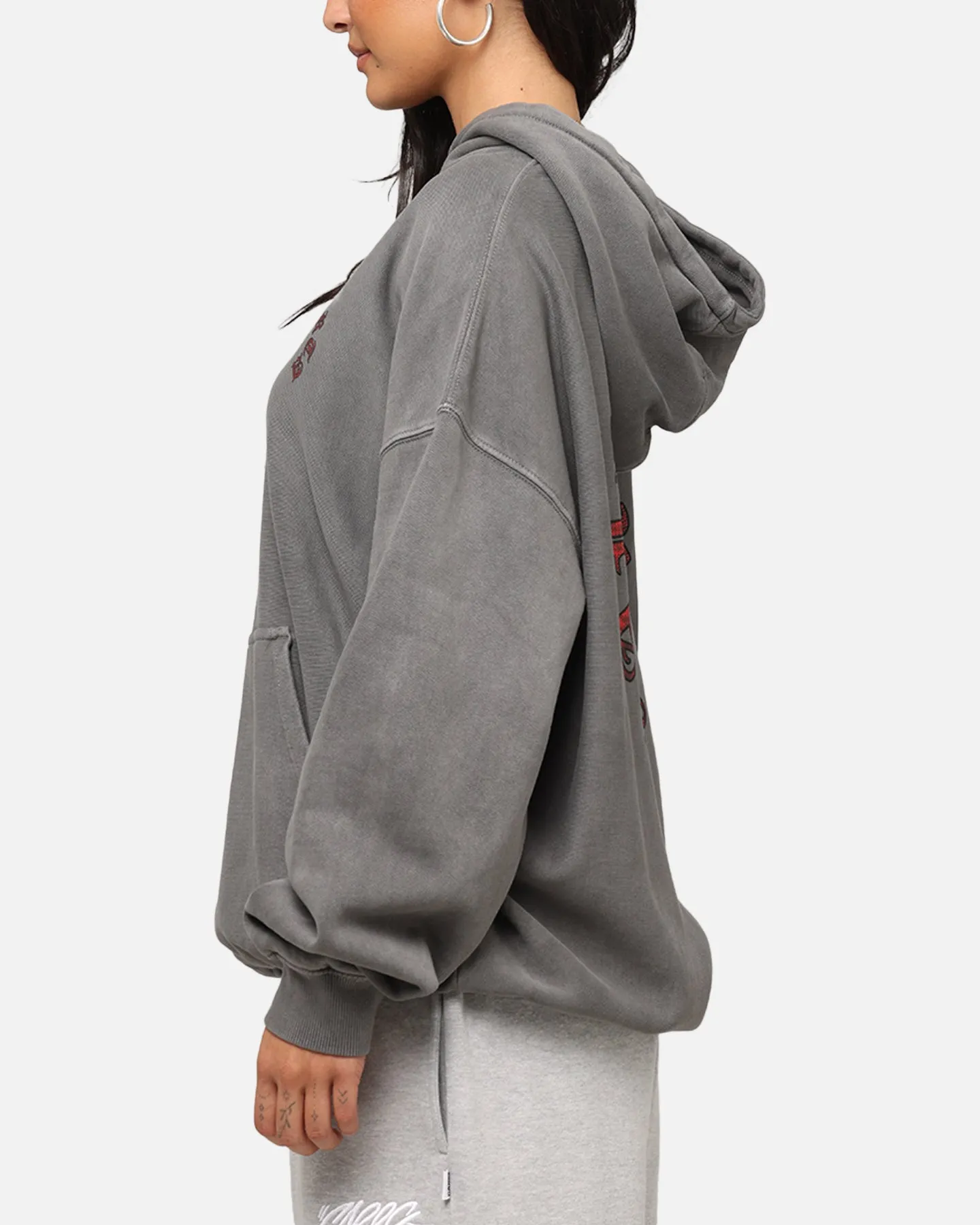 Saint Morta Worldwide Boxy Hoodie Washed Charcoal