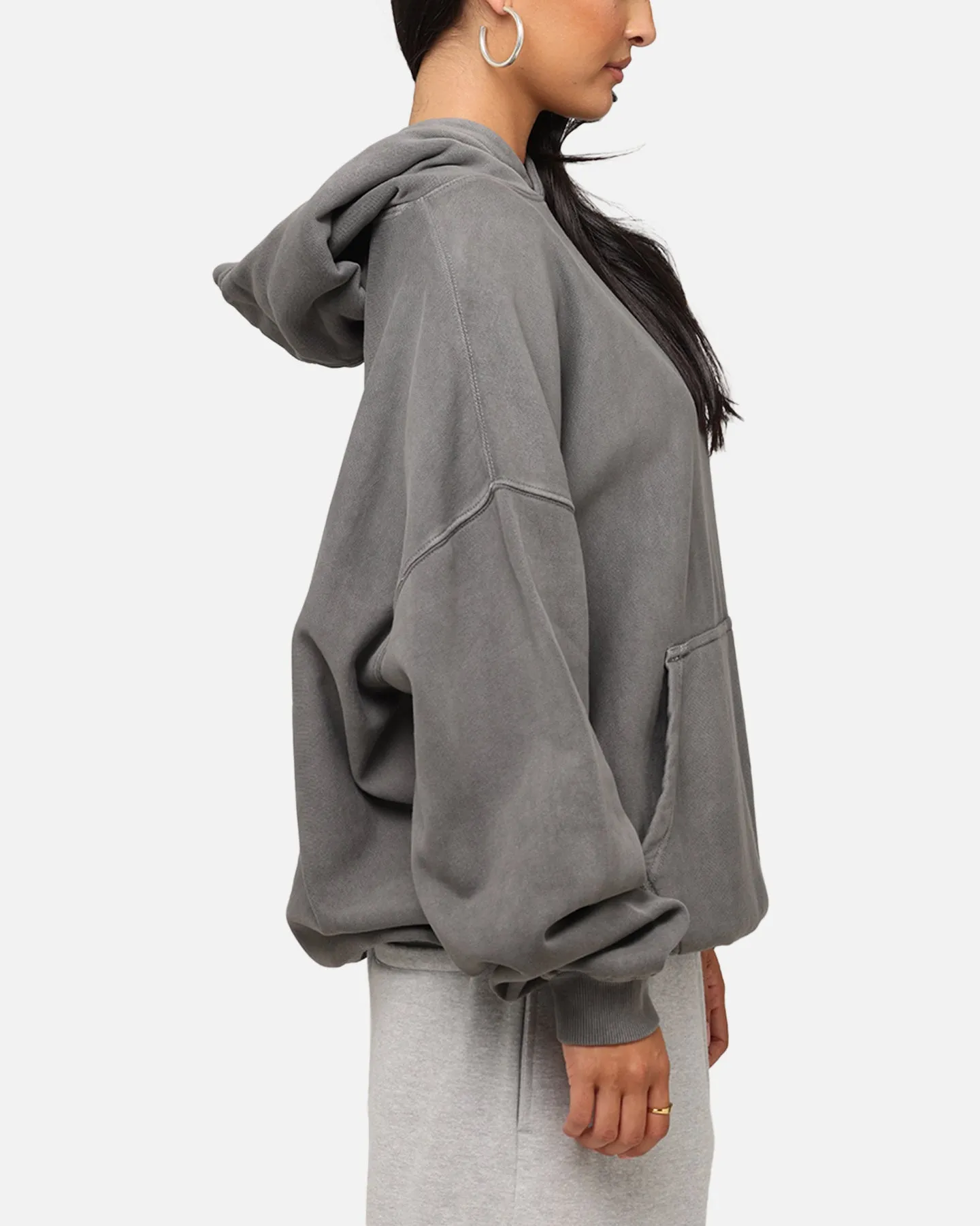 Saint Morta Worldwide Boxy Hoodie Washed Charcoal