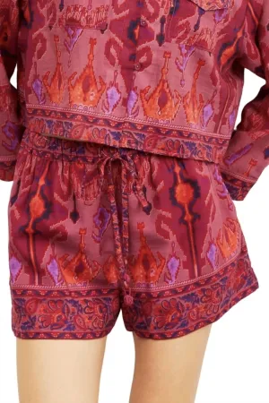 Samba Ikat Print Pull On Shorts